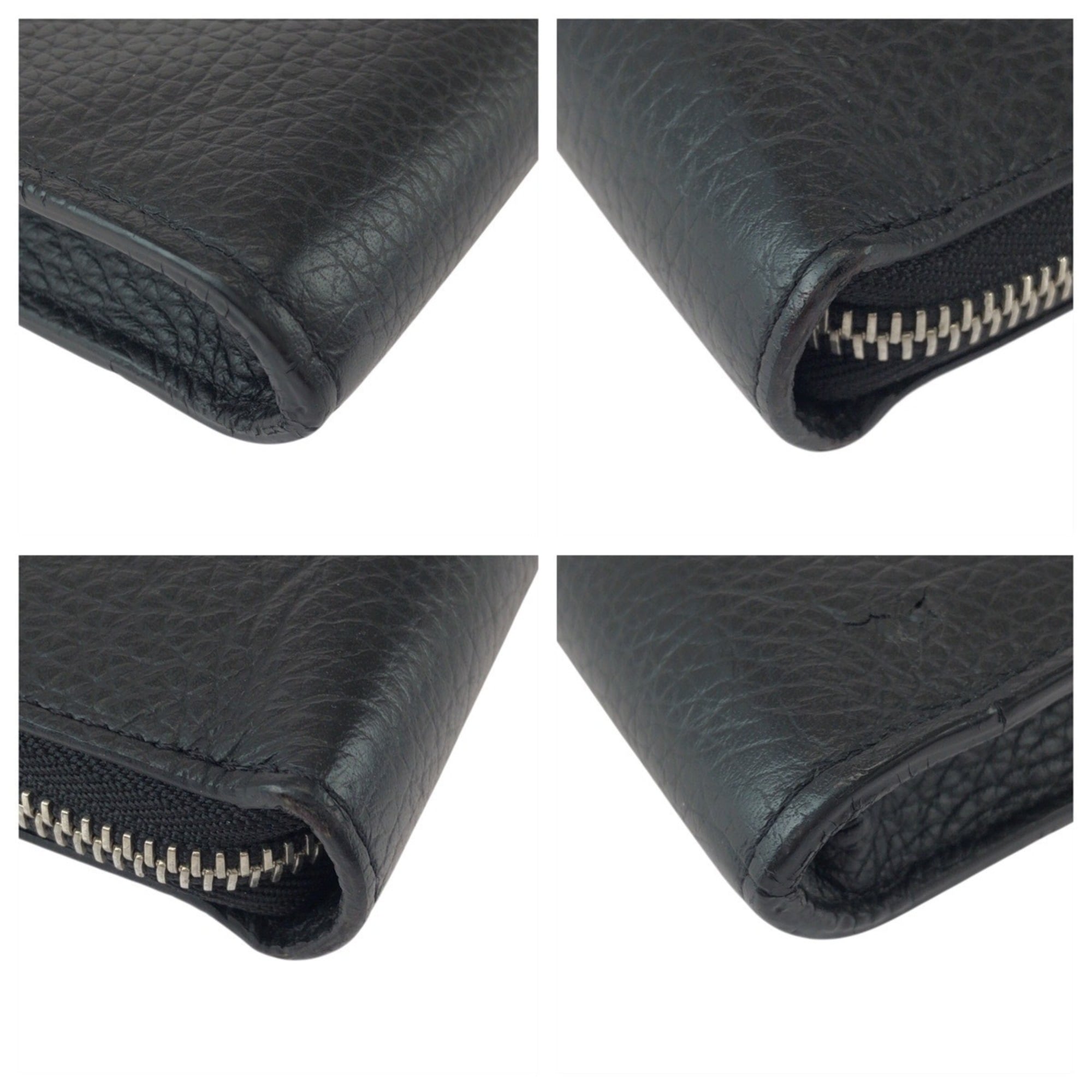 Louis Vuitton Black Noir Leather Clutch Bag Pochette (Pre-Owned)