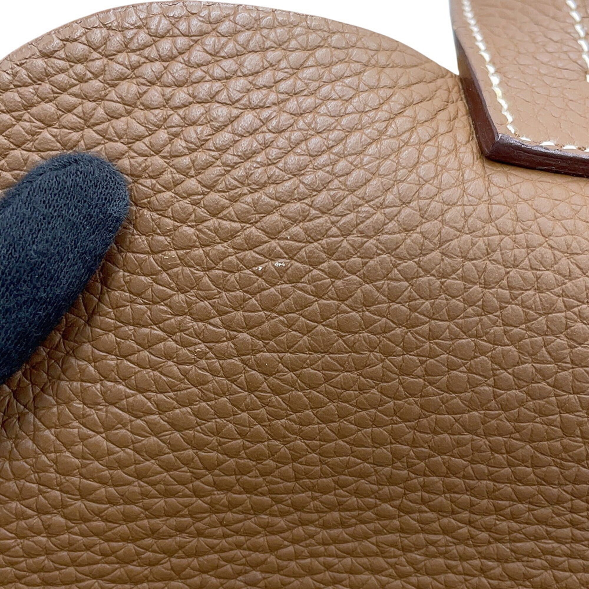 Hermes Kara Alezan Taurillon Clemence Leather Handbag (Pre-Owned)