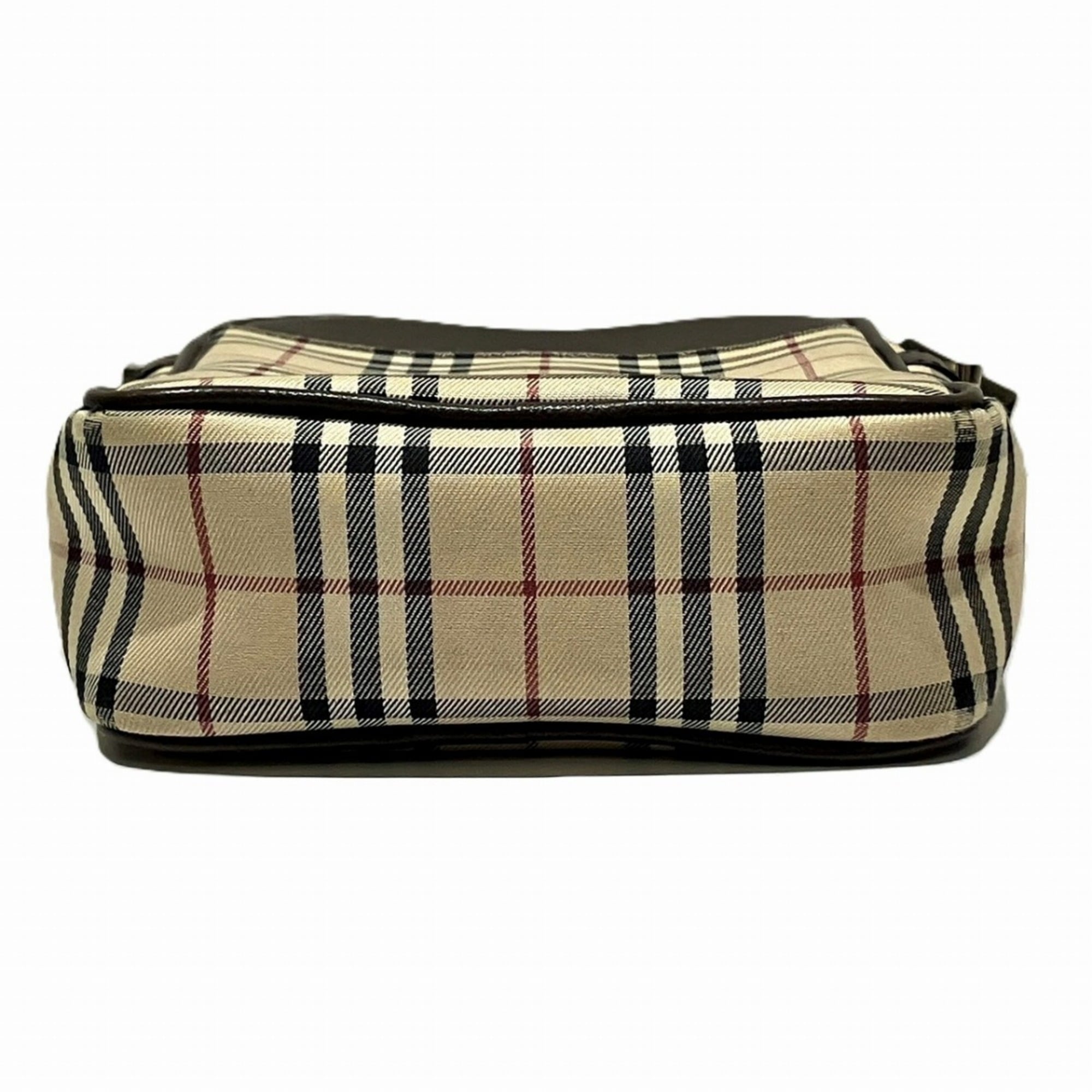 Burberry Brown Canvas Leather Shoulder Bag (Pre-Owned)