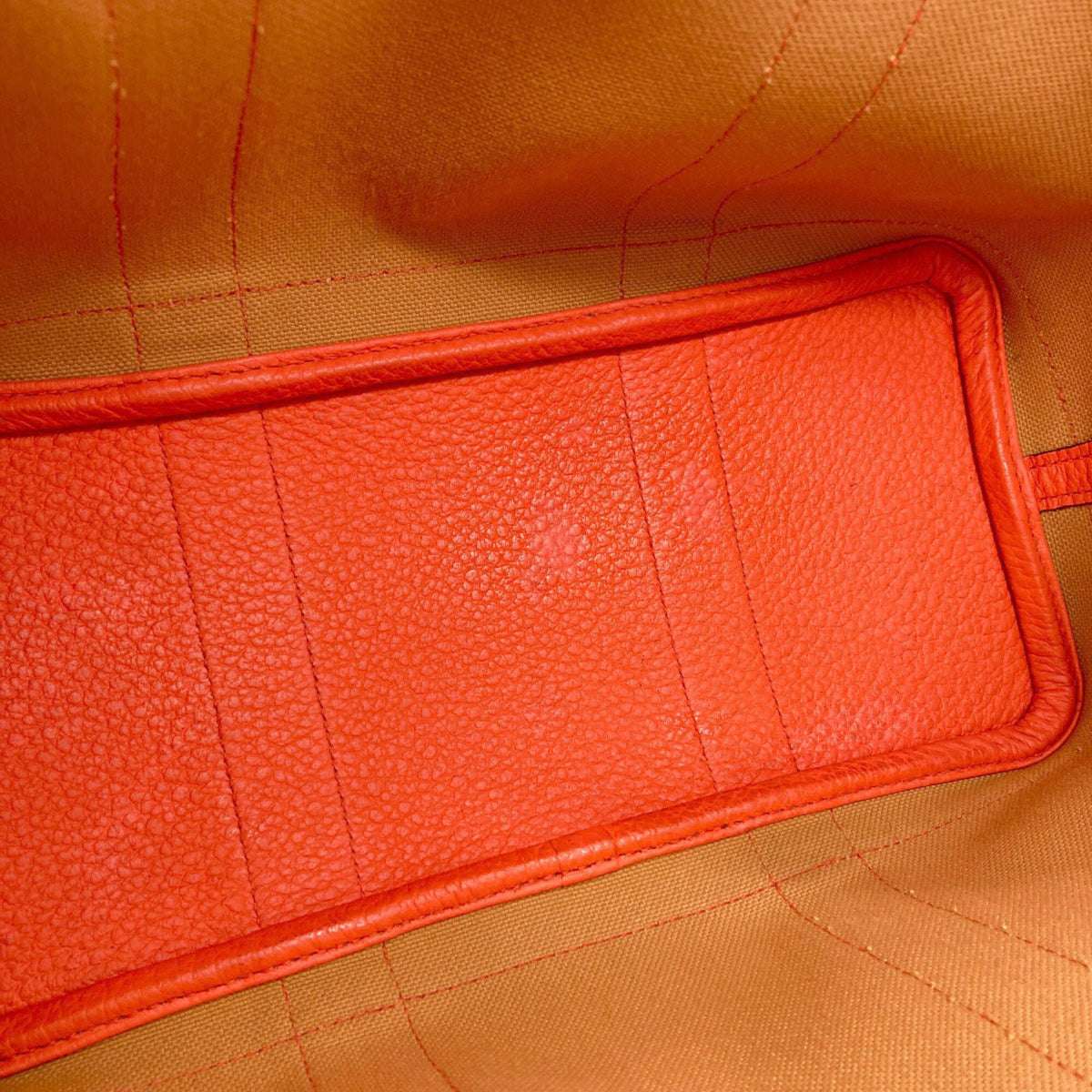 Hermes Orange Negonda Leather Canvas Tote Bag (Pre-Owned)