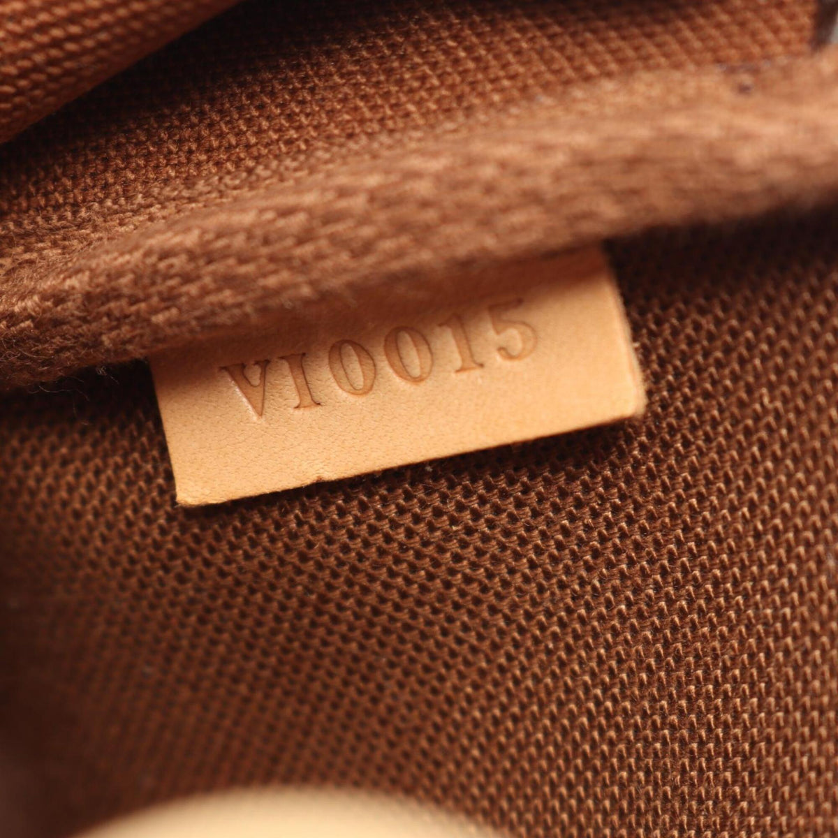 Louis Vuitton Brown Monogram Cherry Red Color Coated Canvas Leather Handbag Pochette (Pre-Owned)