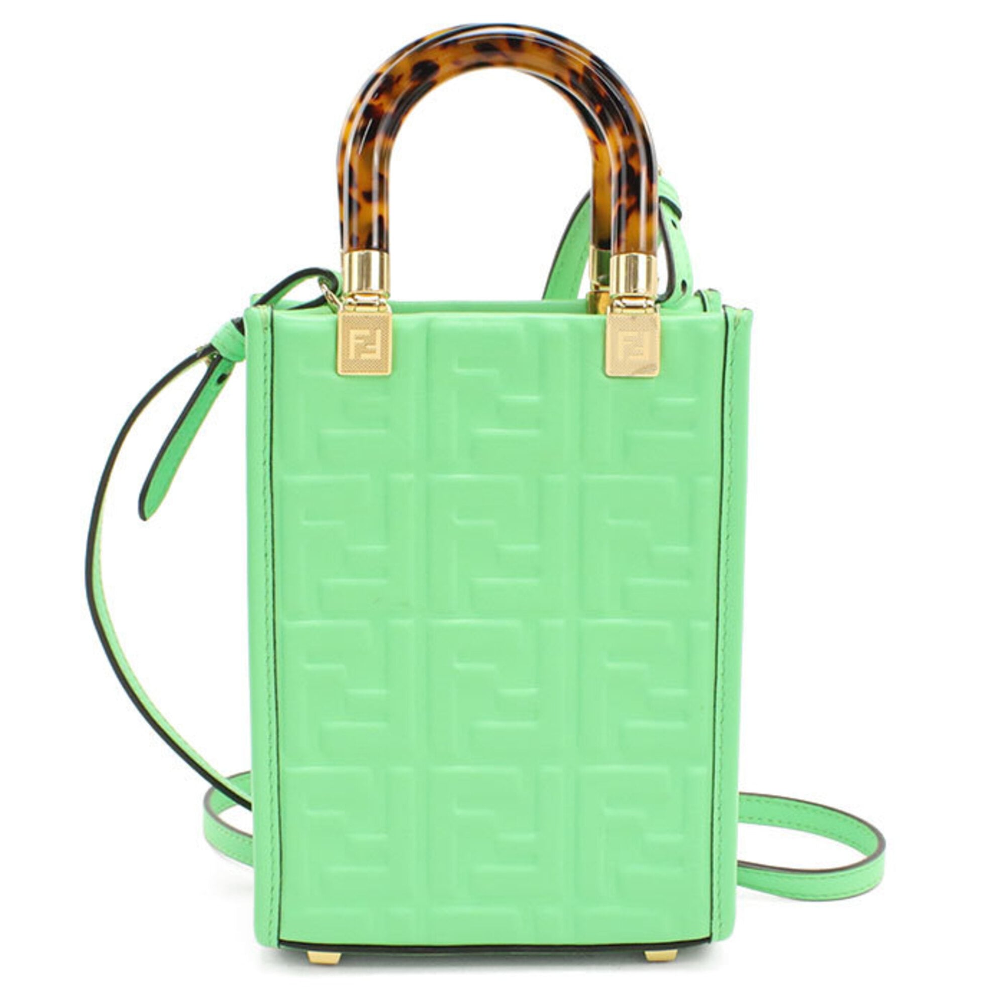 Fendi Green Leather Handbag (Pre-Owned)