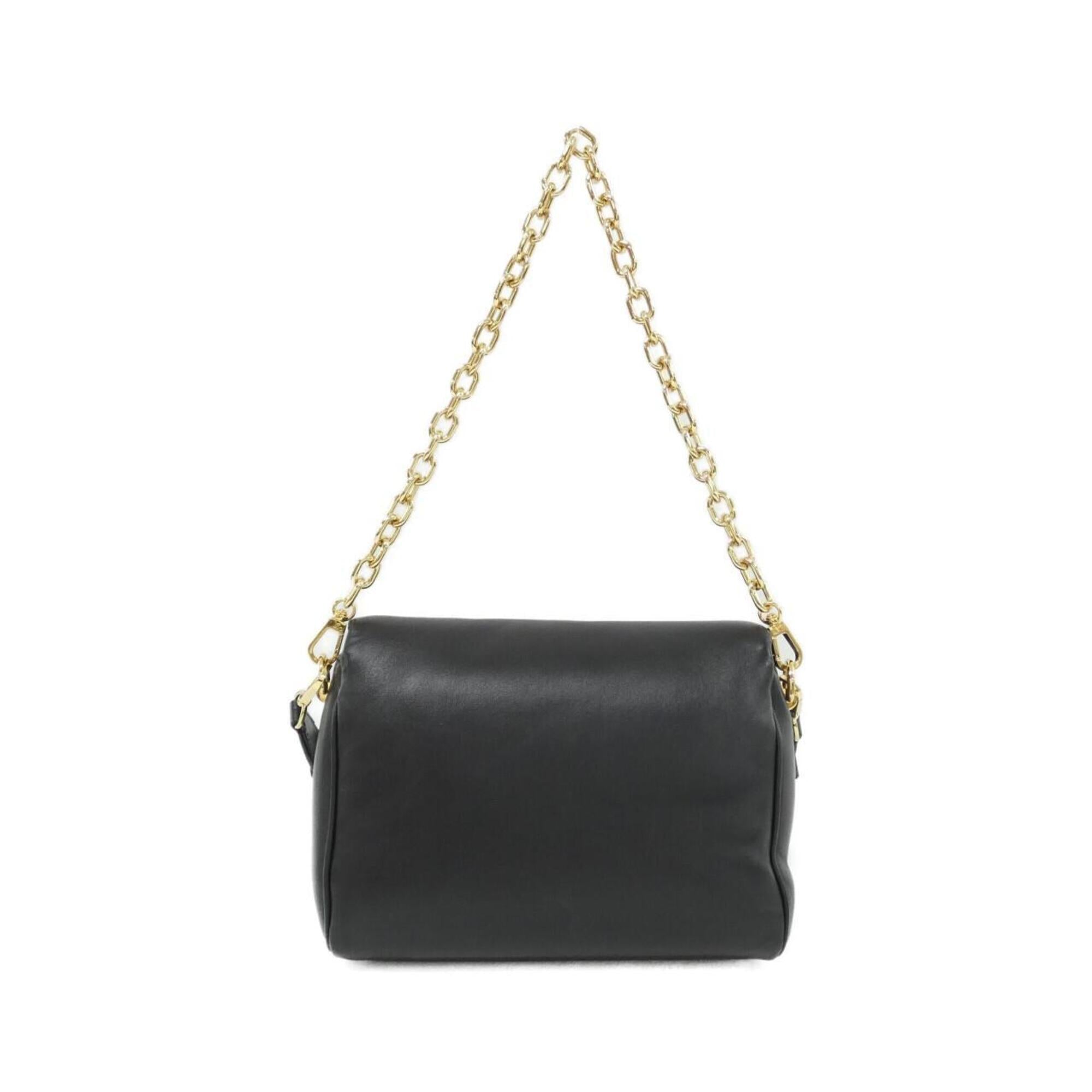 Louis Vuitton Black Leather Shoulder Bag (Pre-Owned)