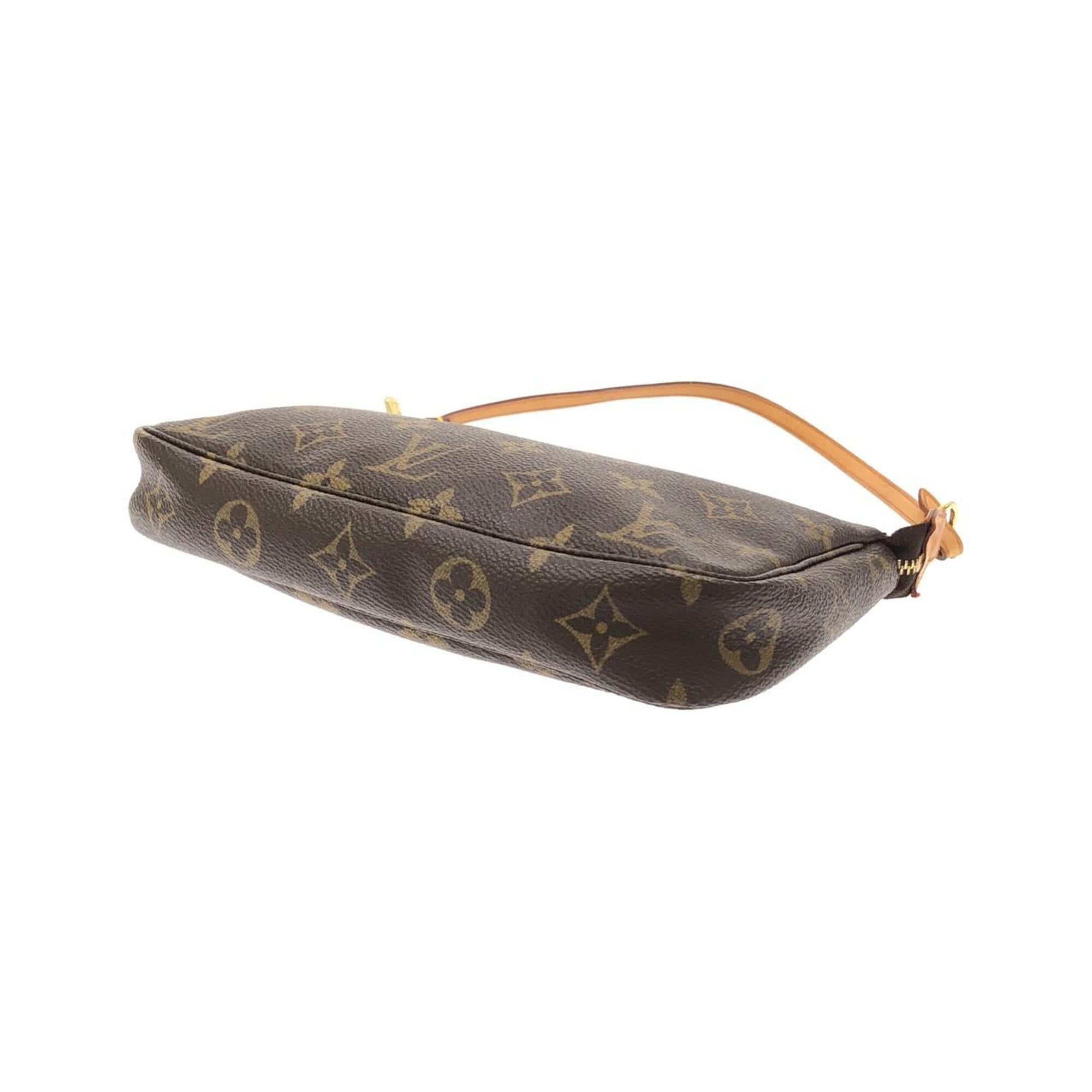 Louis Vuitton Brown Coated Canvas Pochette Pouch (Pre-Owned)
