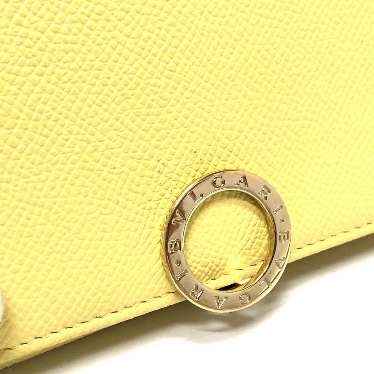 Bvlgari Yellow Leather Long Wallet (Bi-Fold) (Pre-Owned)