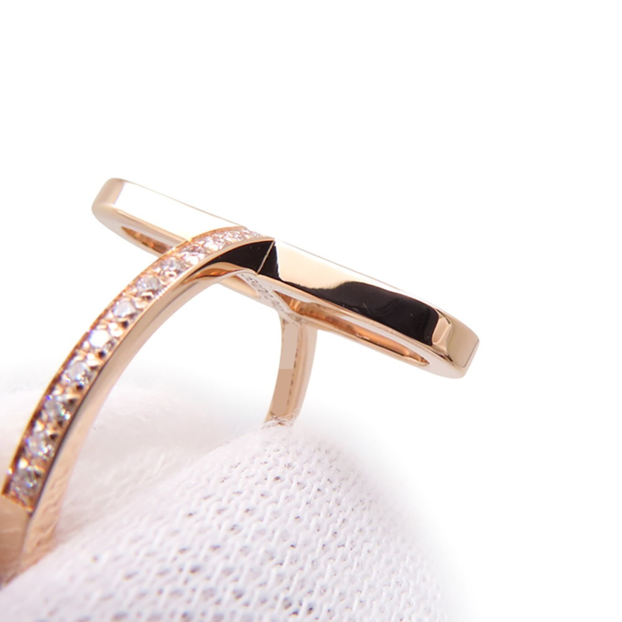 Hermes Chaine D'ancre Pink Gold (18K) Band Ring (Pre-Owned)