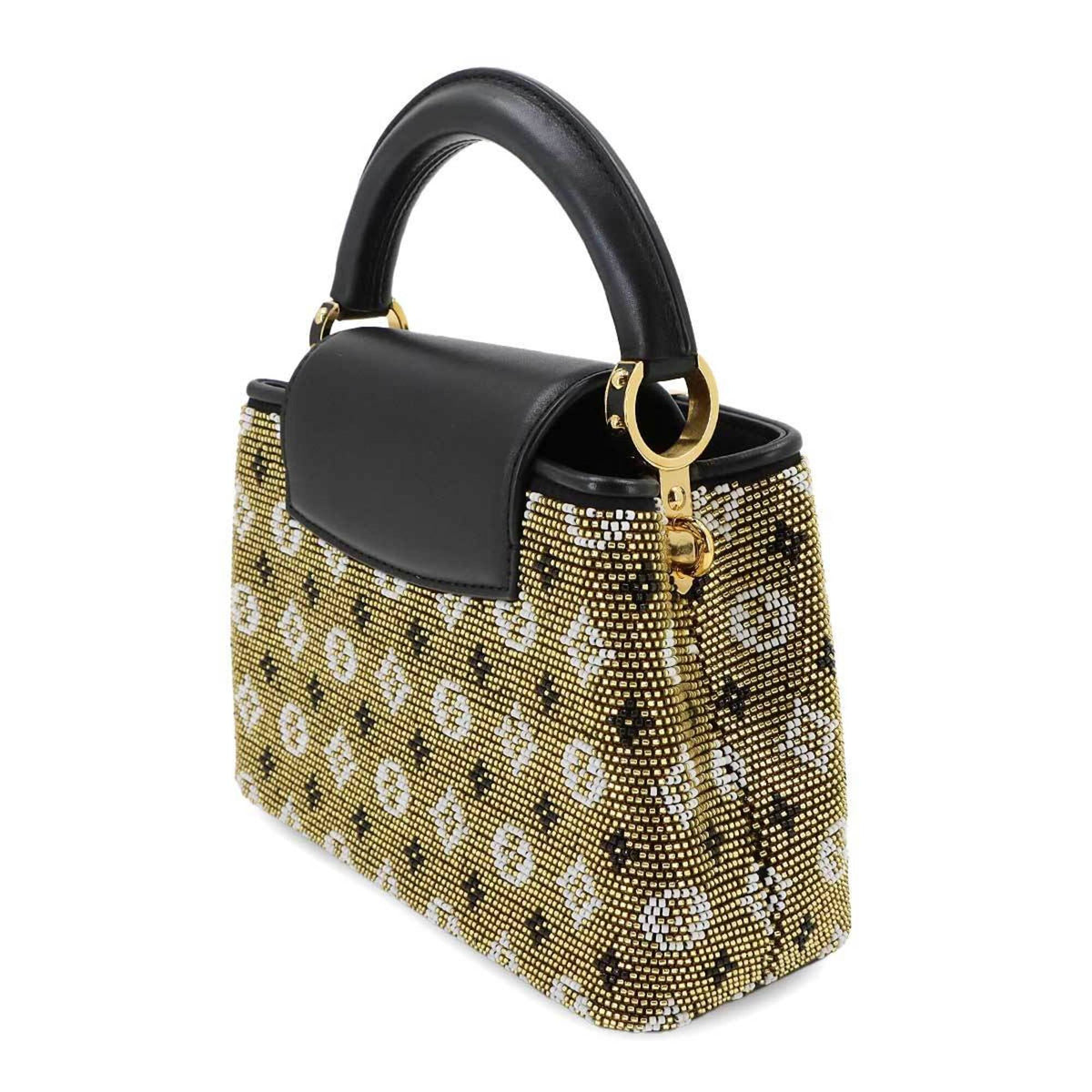 Louis Vuitton Black Gold Noir Leather Handbag (Pre-Owned)