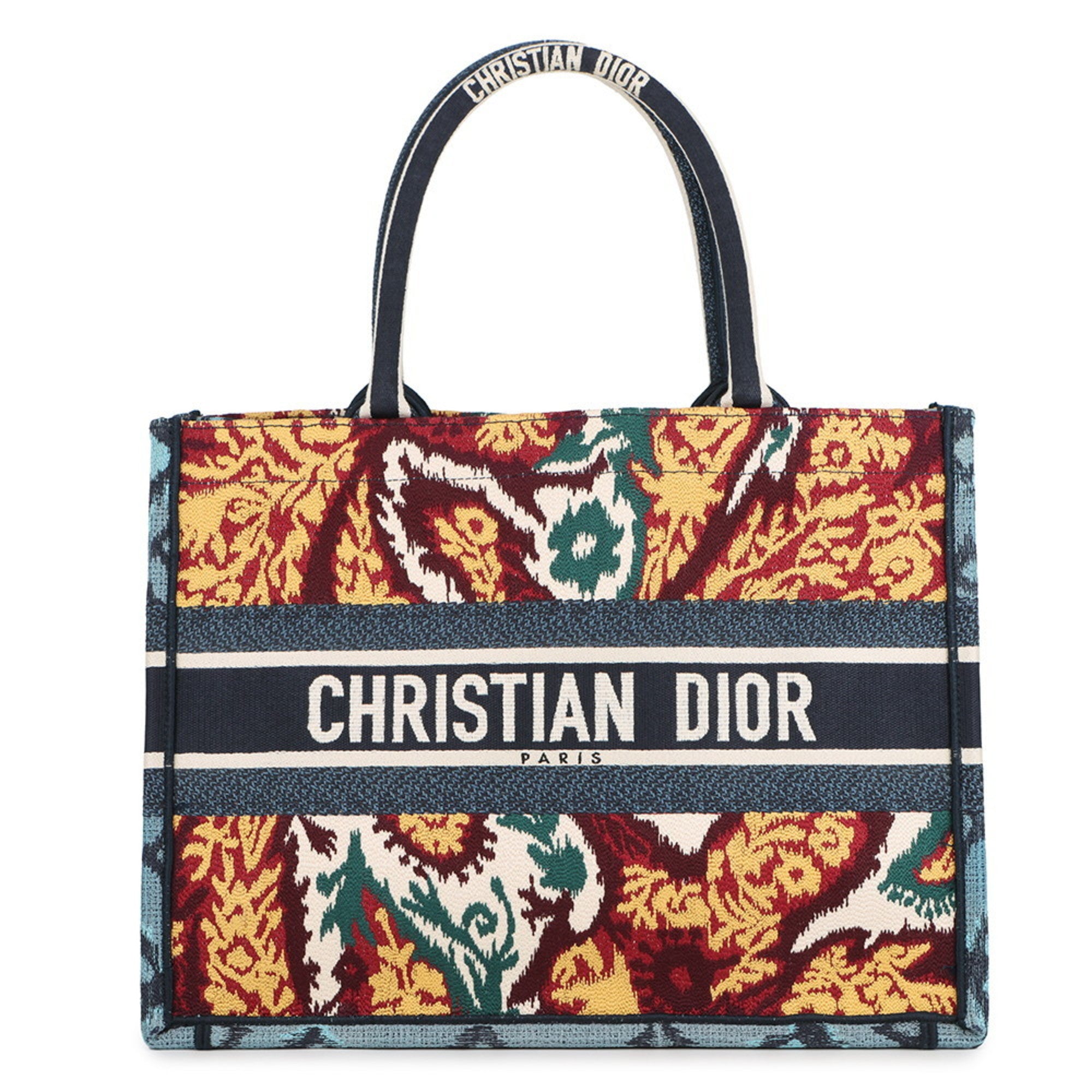 Christian Dior Multi-Color Navy Canvas Handbag Tote Bag (Pre-Owned)