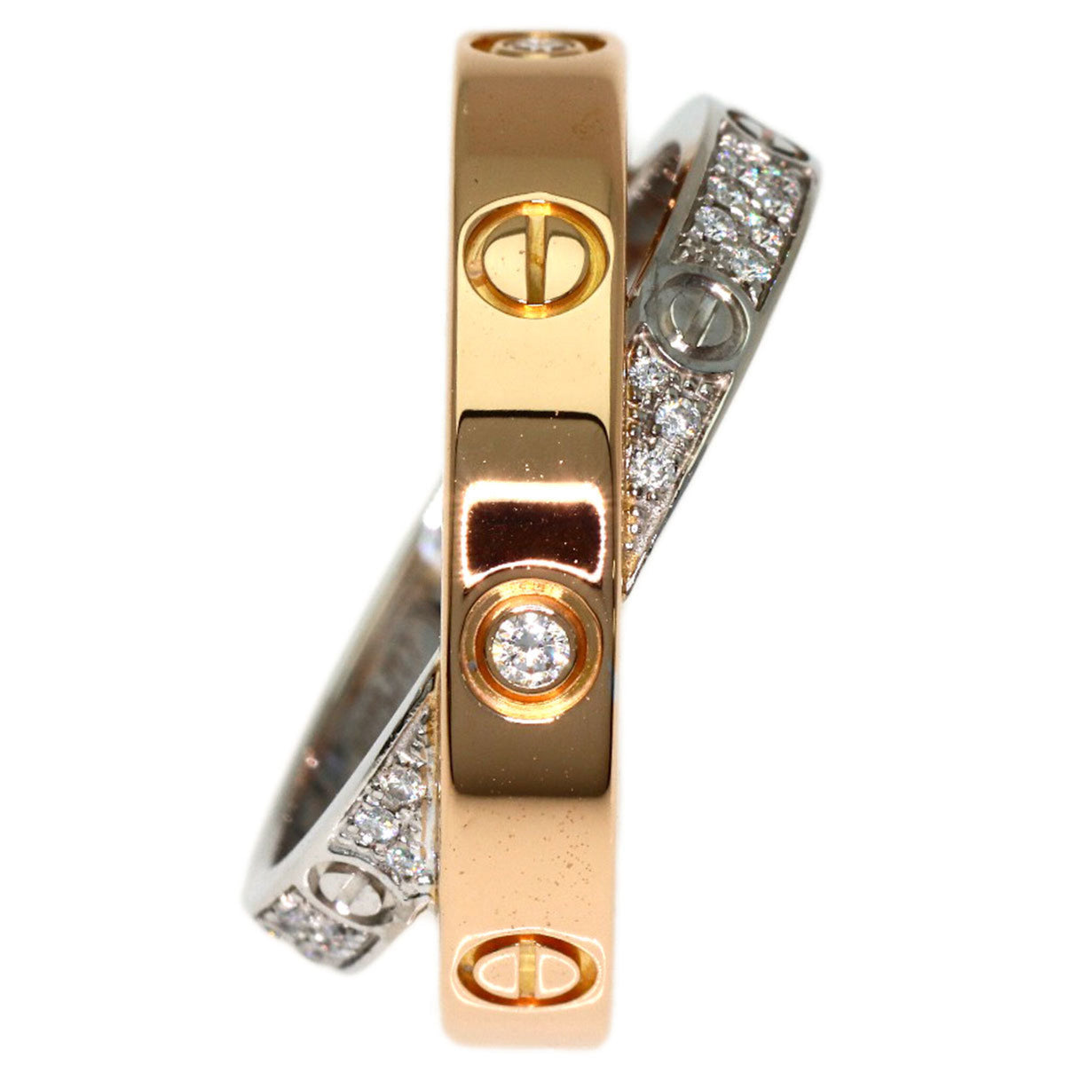 Cartier Pink Gold (18K) White Gold (18K) Band Ring (Pre-Owned)