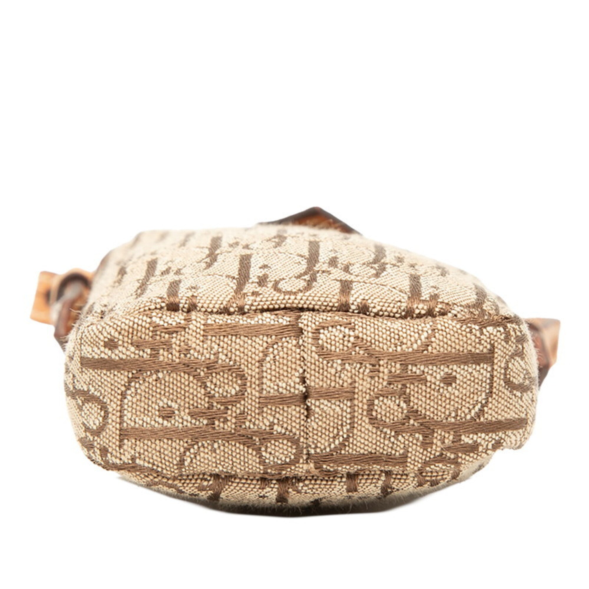 Christian Dior Trotter Brown Canvas Leather Shoulder Bag (Pre-Owned)