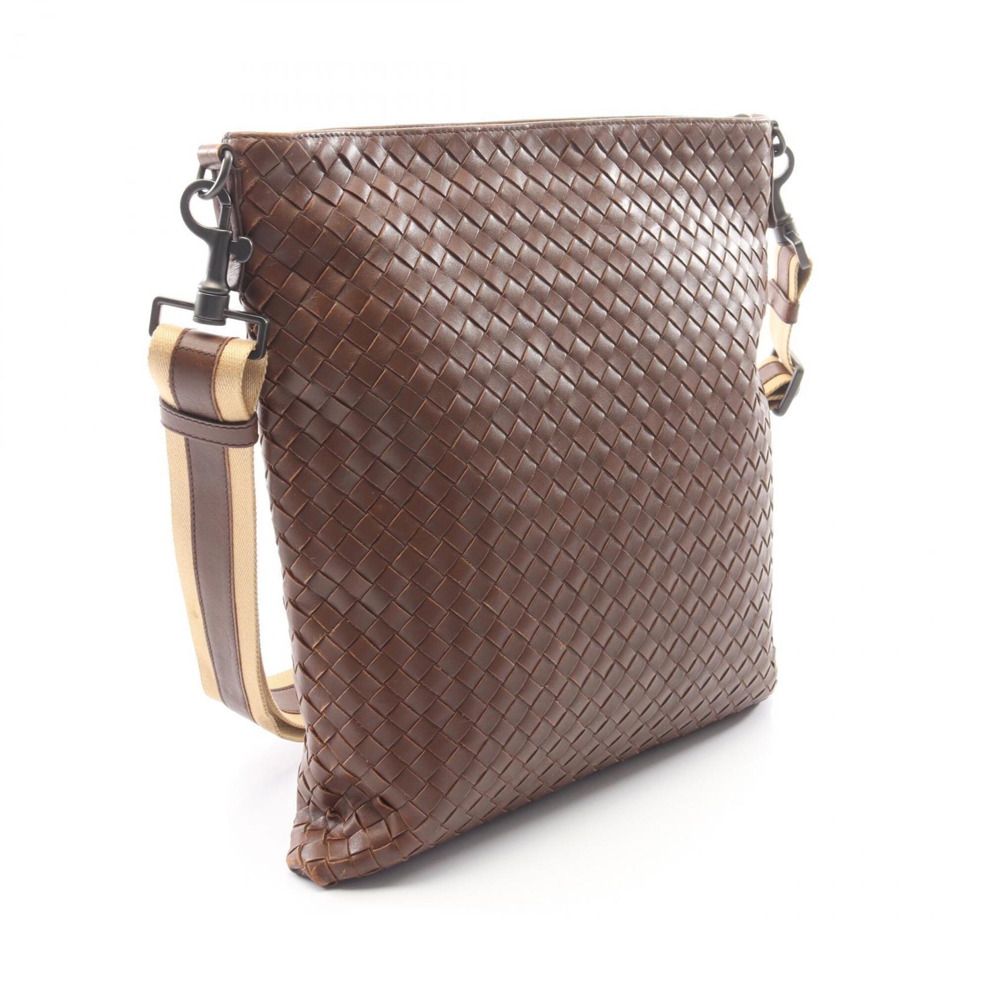 Bottega Veneta Brown Intrecciato Handbag Shoulder Bag (Pre-Owned)