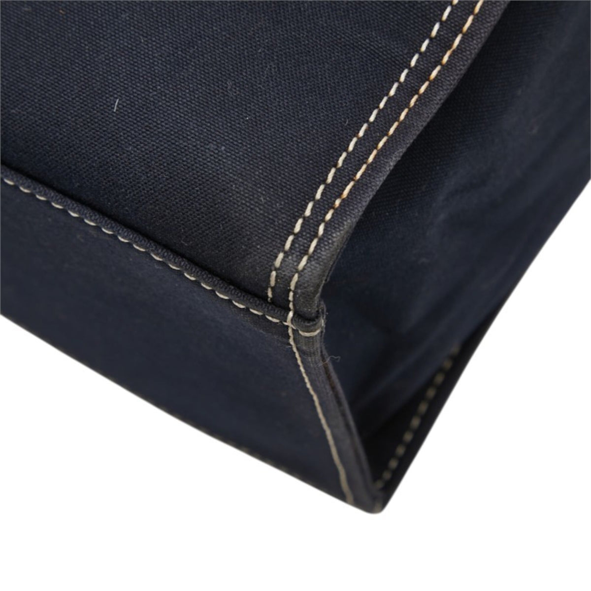 Fendi Navy Canvas Shoulder Bag Tote Bag (Pre-Owned)