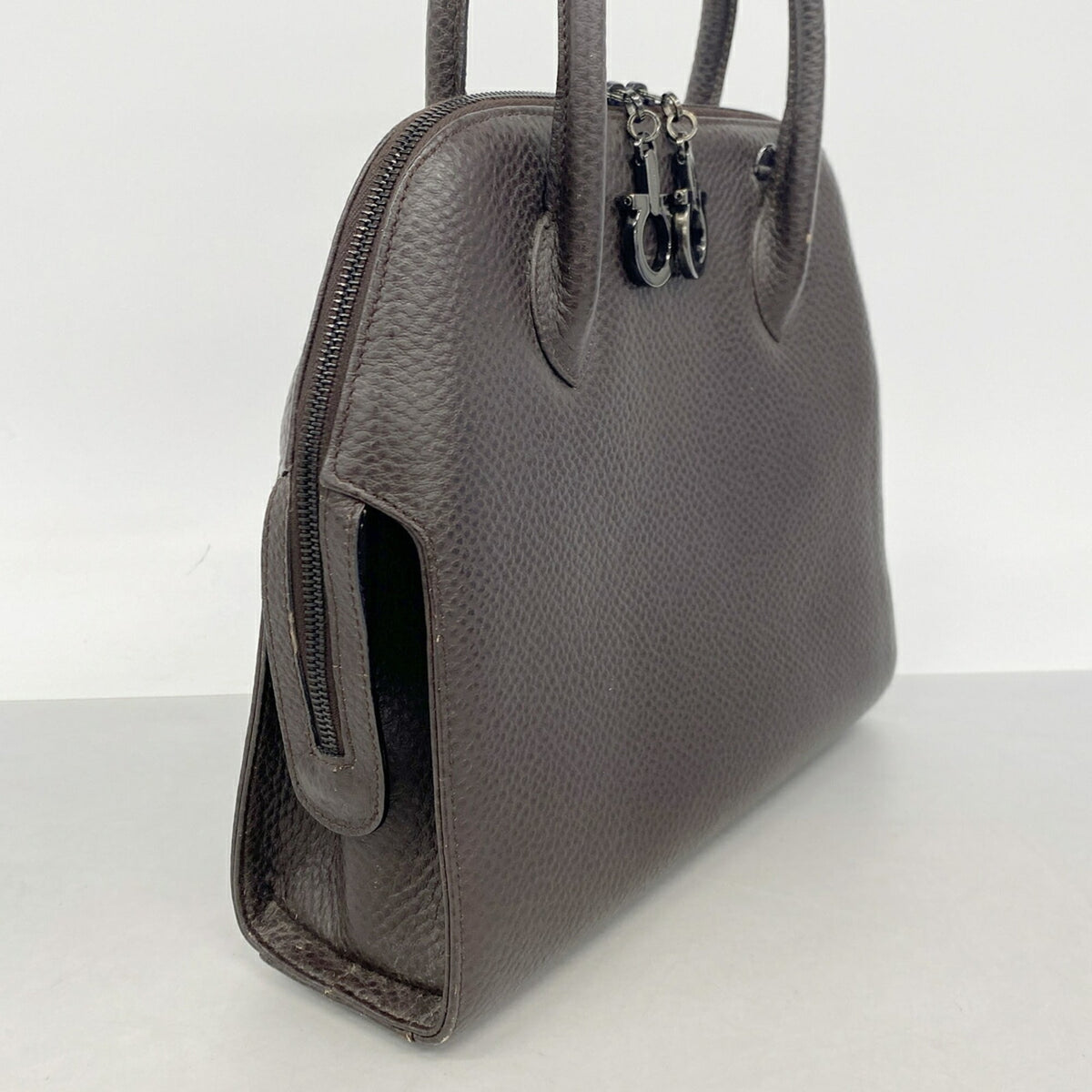 Salvatore Ferragamo Brown Leather Handbag (Pre-Owned)