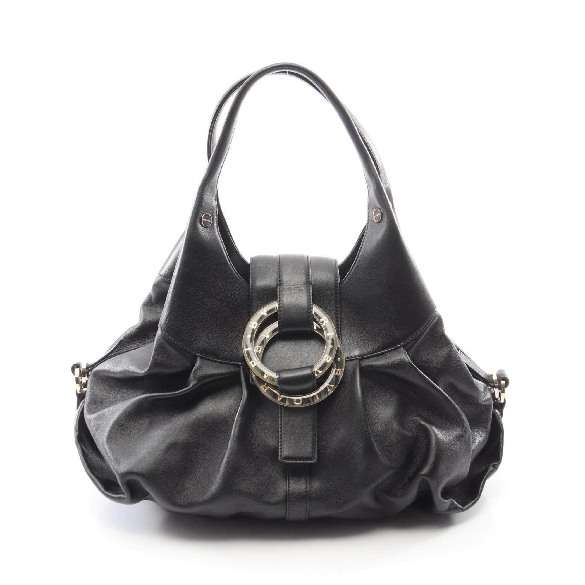 Bvlgari Black Leather Handbag (Pre-Owned)