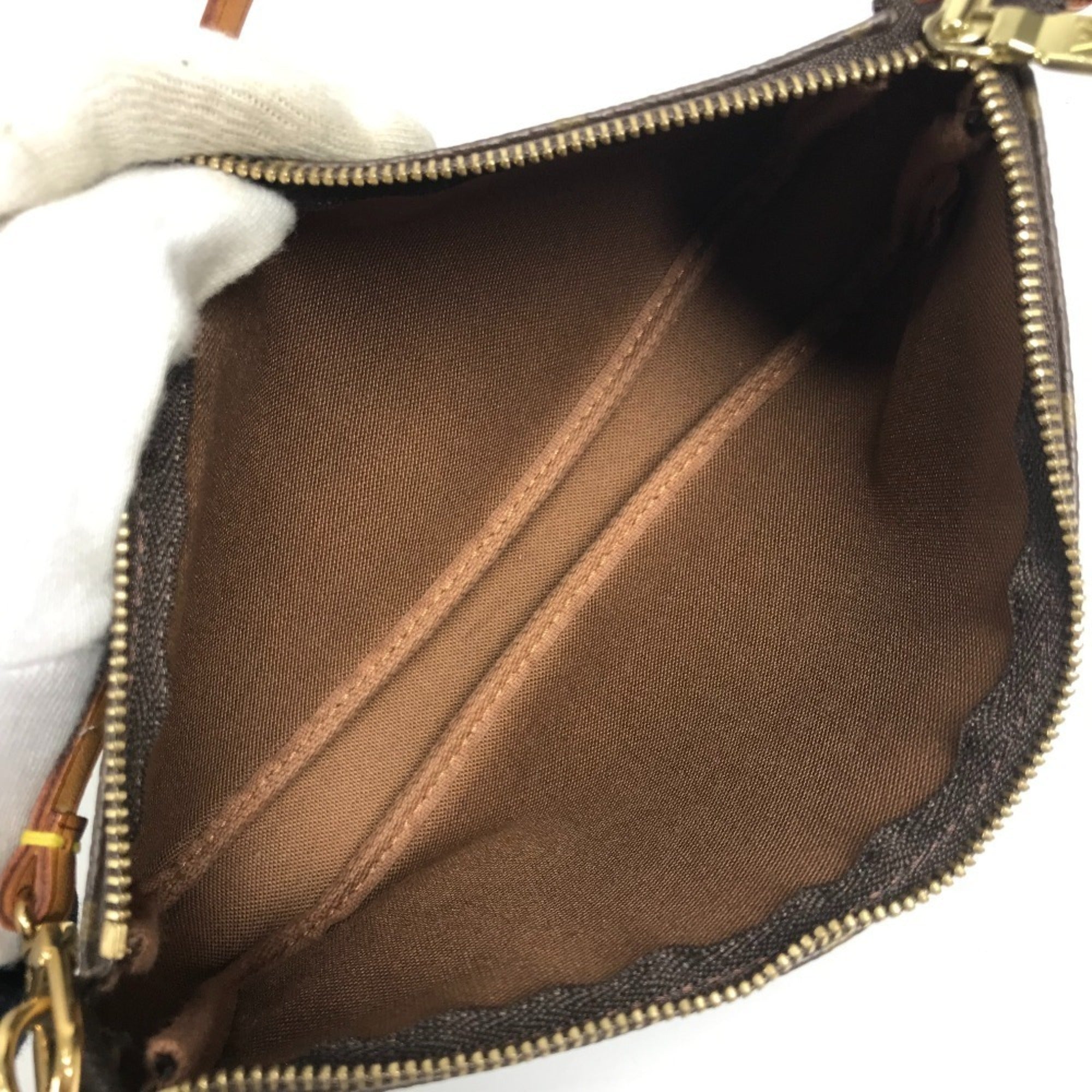 Louis Vuitton Brown Khaki Monogram Graffiti Handbag Pochette Pouch Shoulder Bag (Pre-Owned)