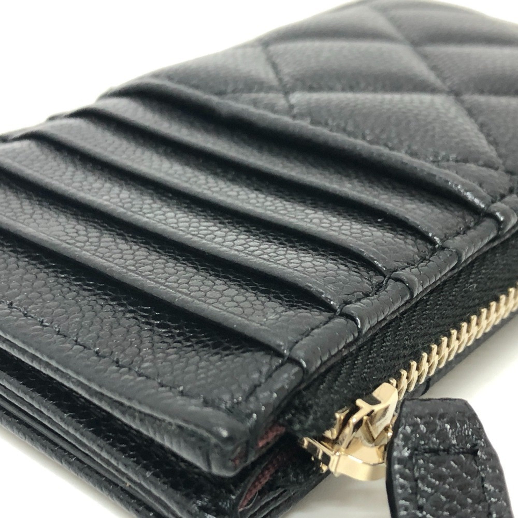 Chanel Black Grained Calfskin Coin Purse/Coin Case (Pre-Owned)