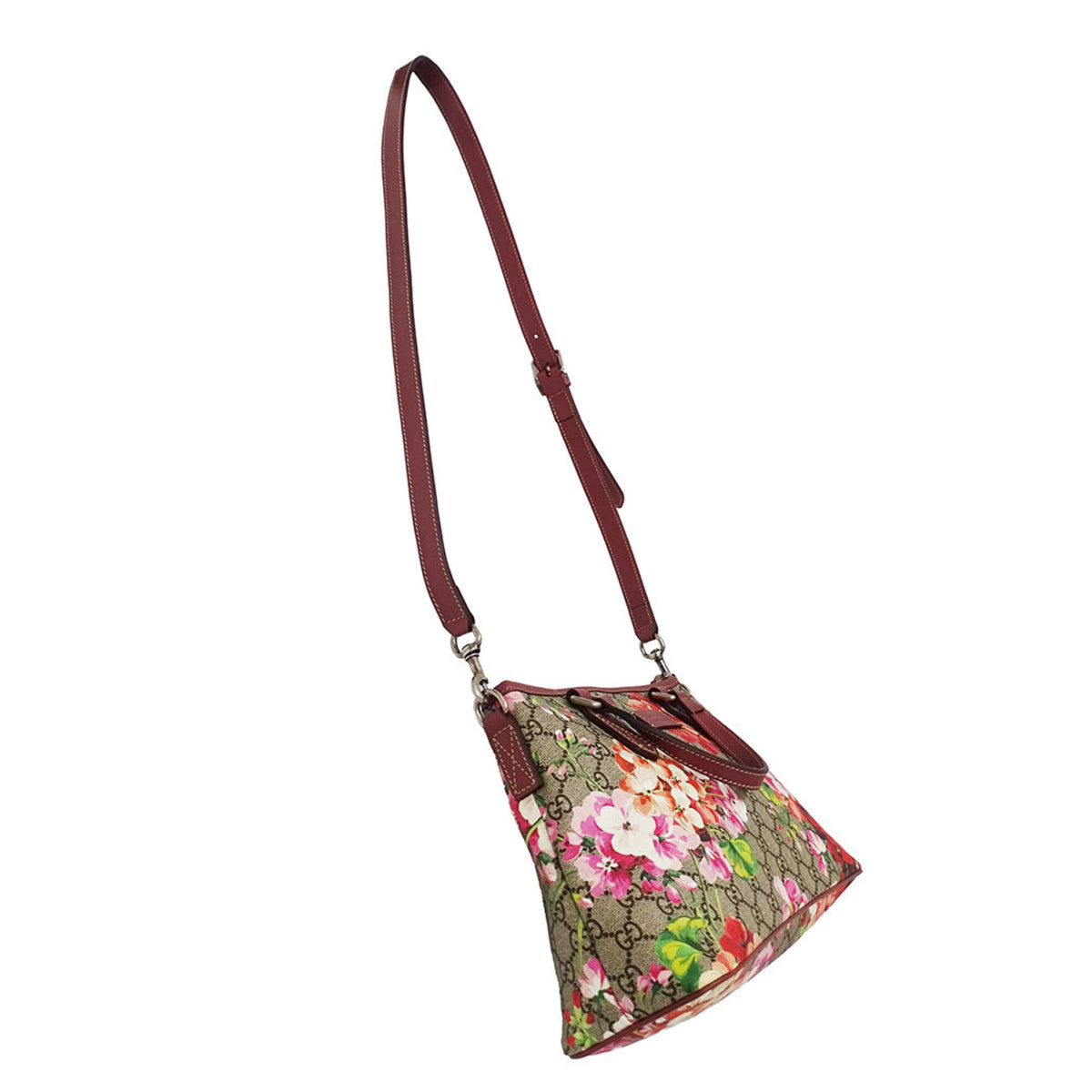 Gucci Beige Red Color Gg Supreme Handbag Shoulder Bag (Pre-Owned)