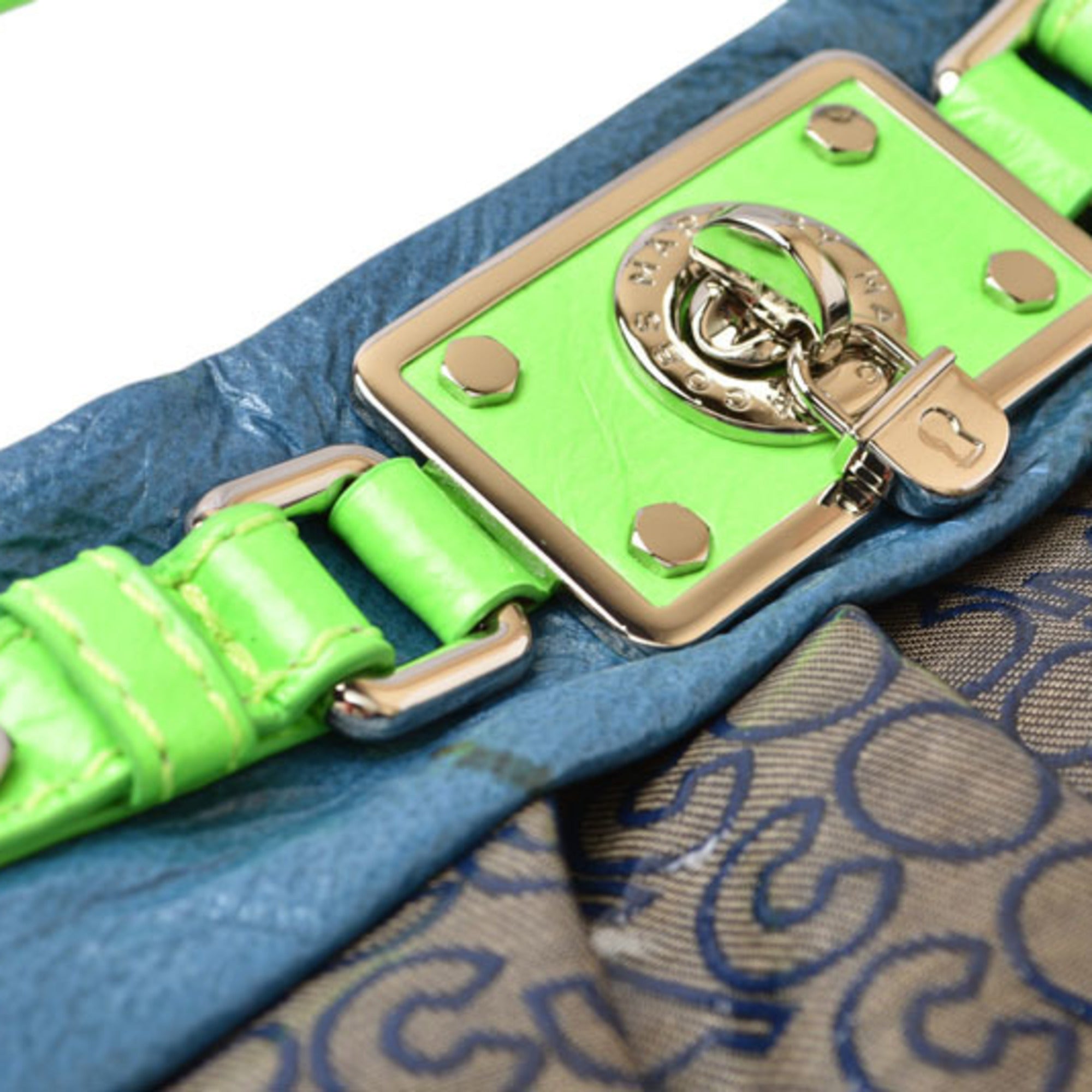 Marc By Marc Jacobs Dark Blue Green Pvc Handbag Pouch (Pre-Owned)