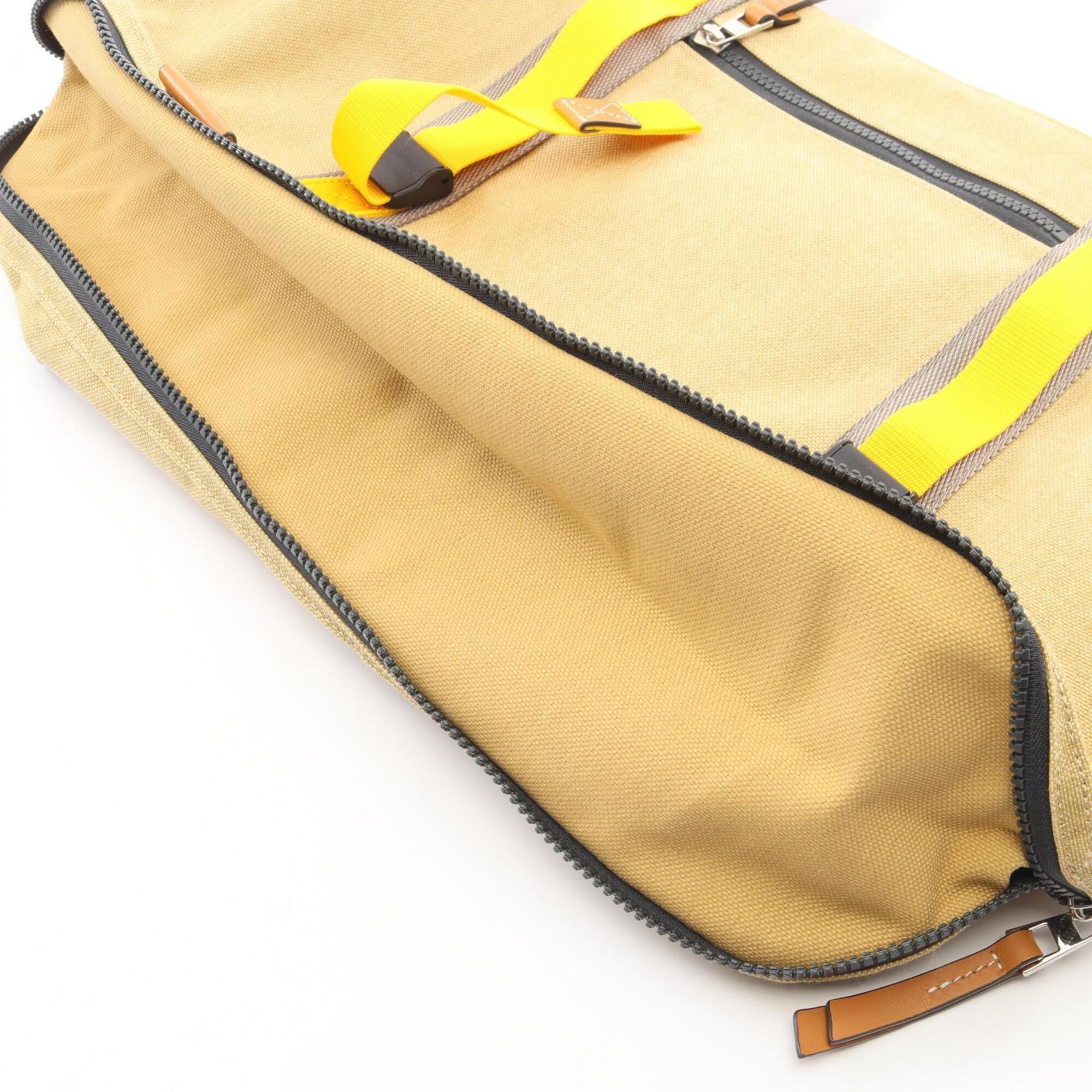 Loewe Beige Multi-Color Canvas Leather Handbag Tote Bag (Pre-Owned)