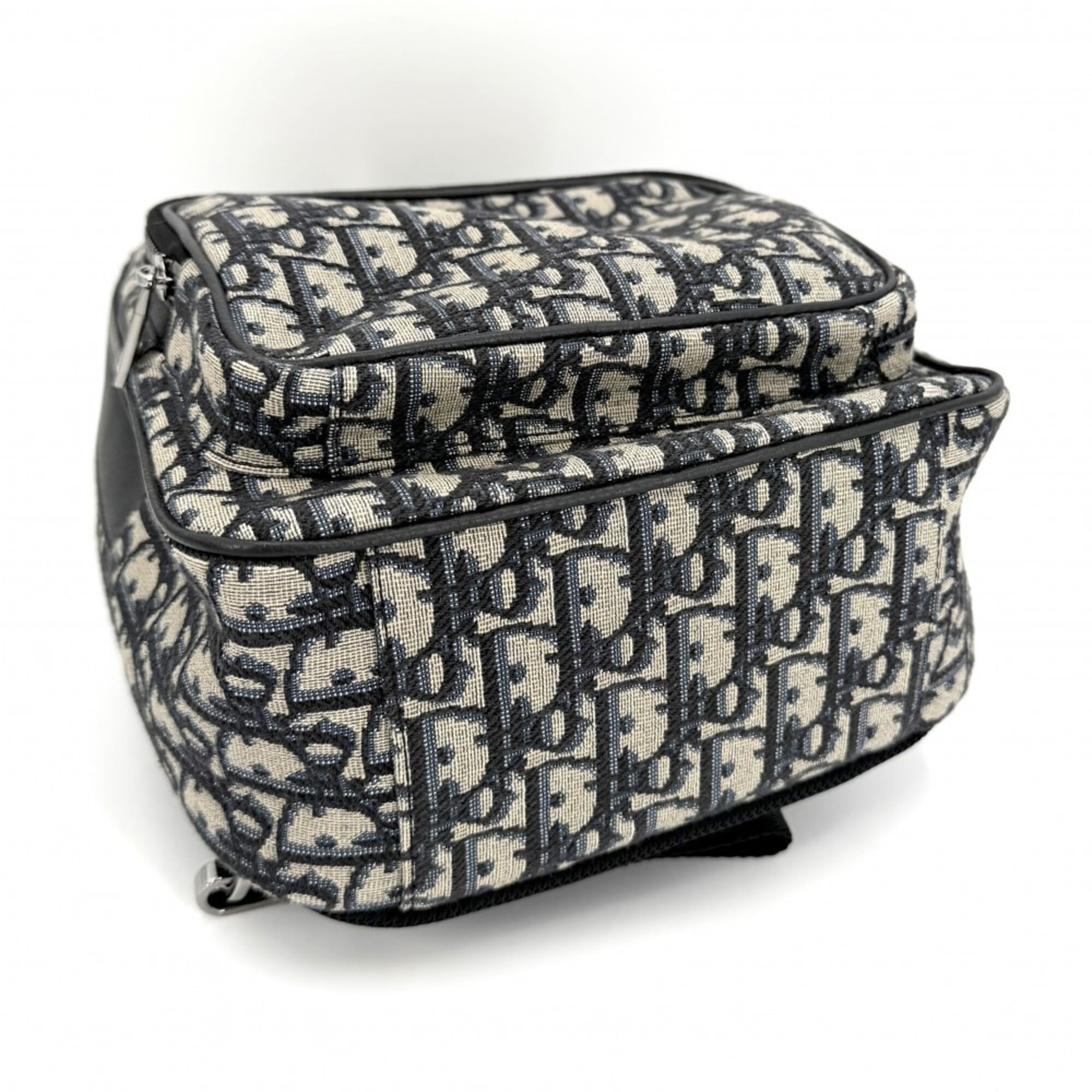 Dior Homme Beige Black Navy Jacquard Crossbody Bag Shoulder Bag (Pre-Owned)