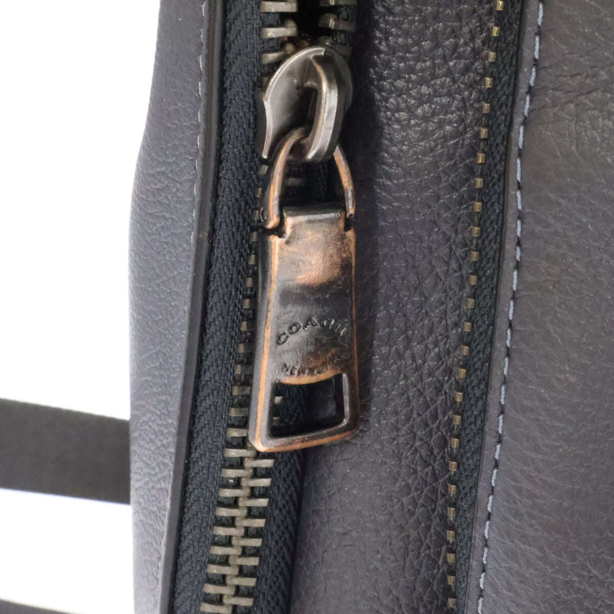 Coach Navy Leather Backpack (Pre-Owned)