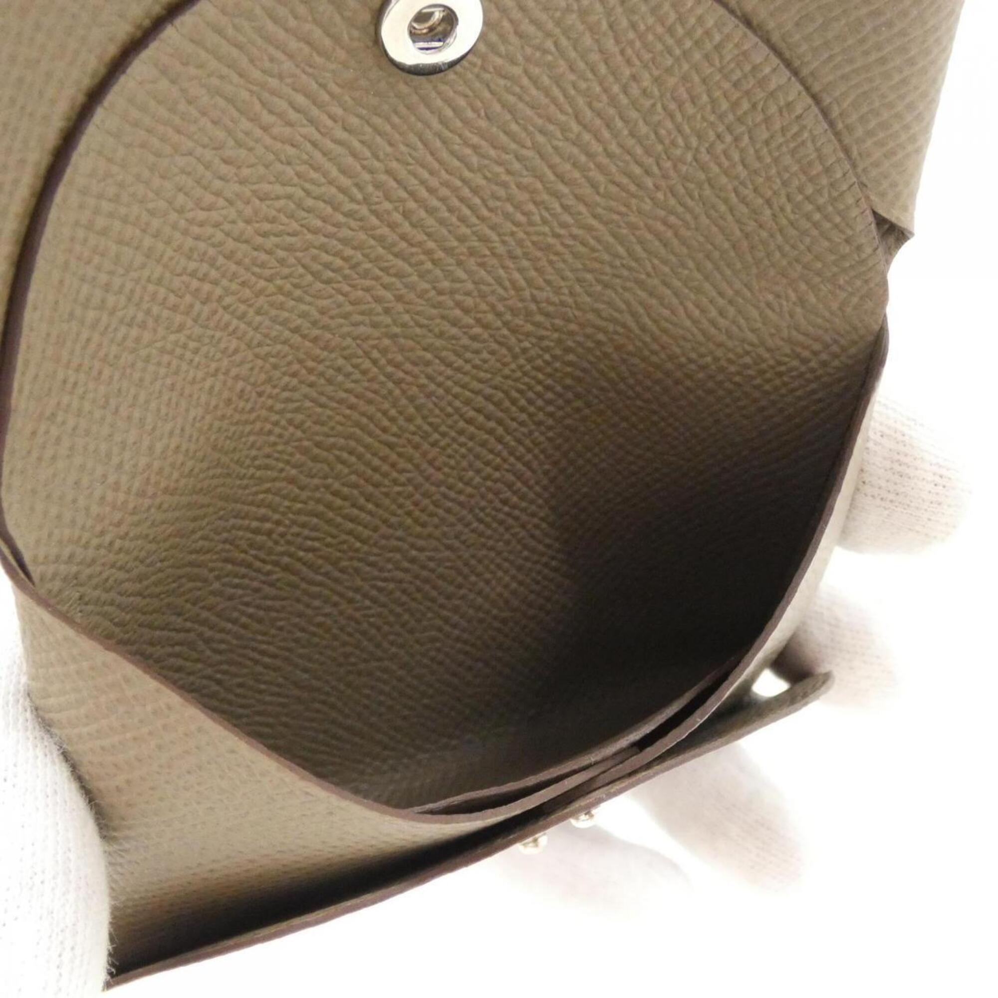 Hermes Etoupe Gray Epsom Leather Coin Purse/Coin Case (Pre-Owned)