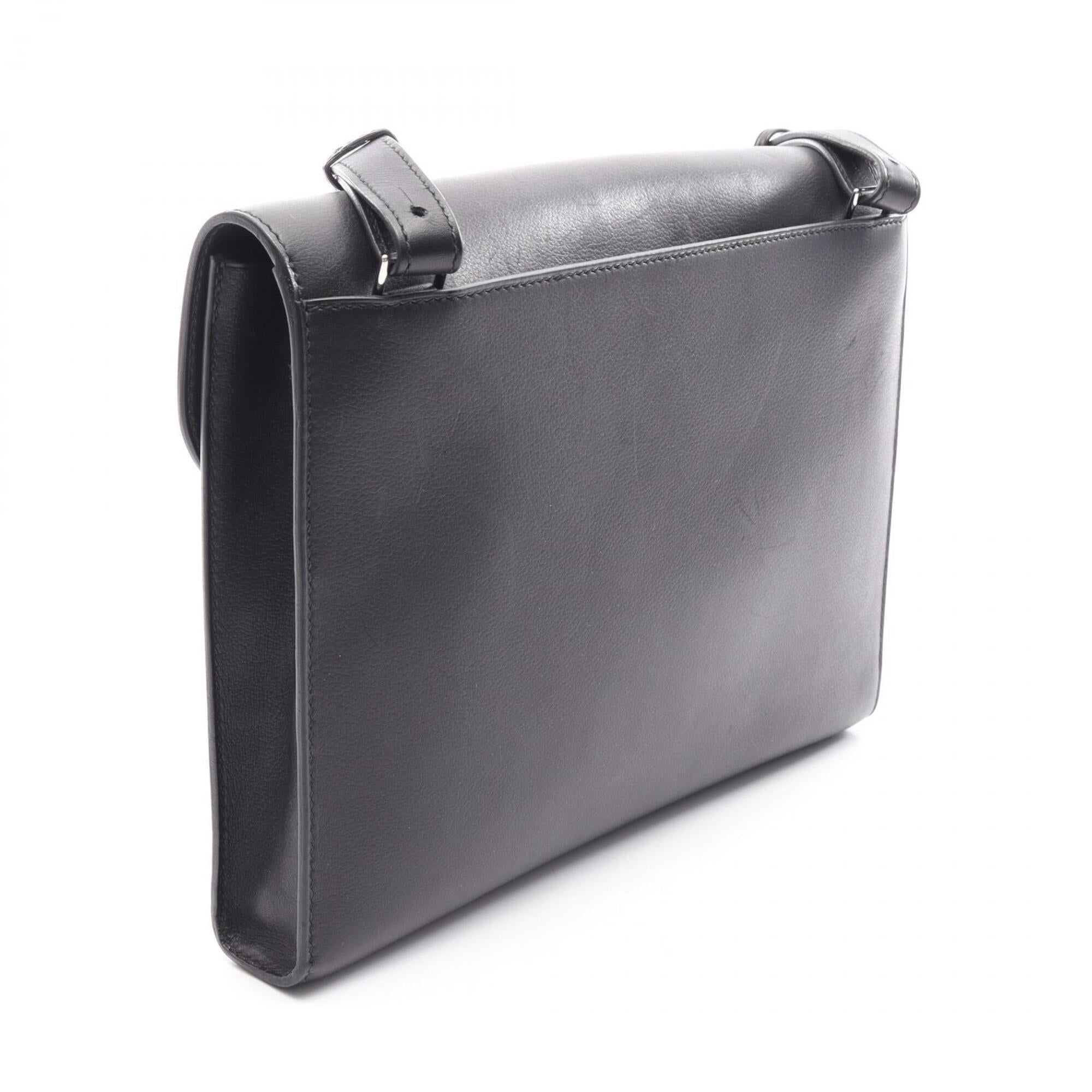 Hermes Black Leather Shoulder Bag (Pre-Owned)