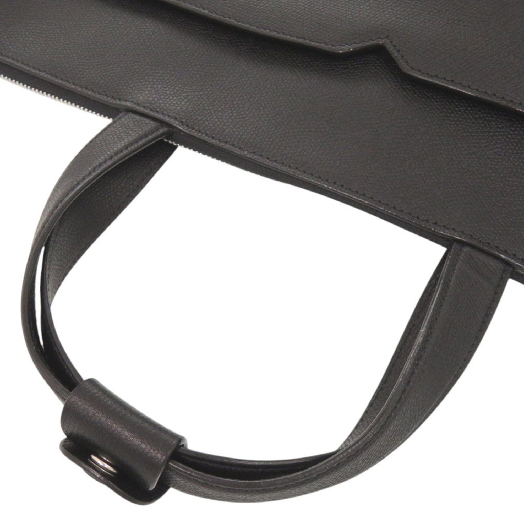 Valextra Black Leather Tote Bag (Pre-Owned)
