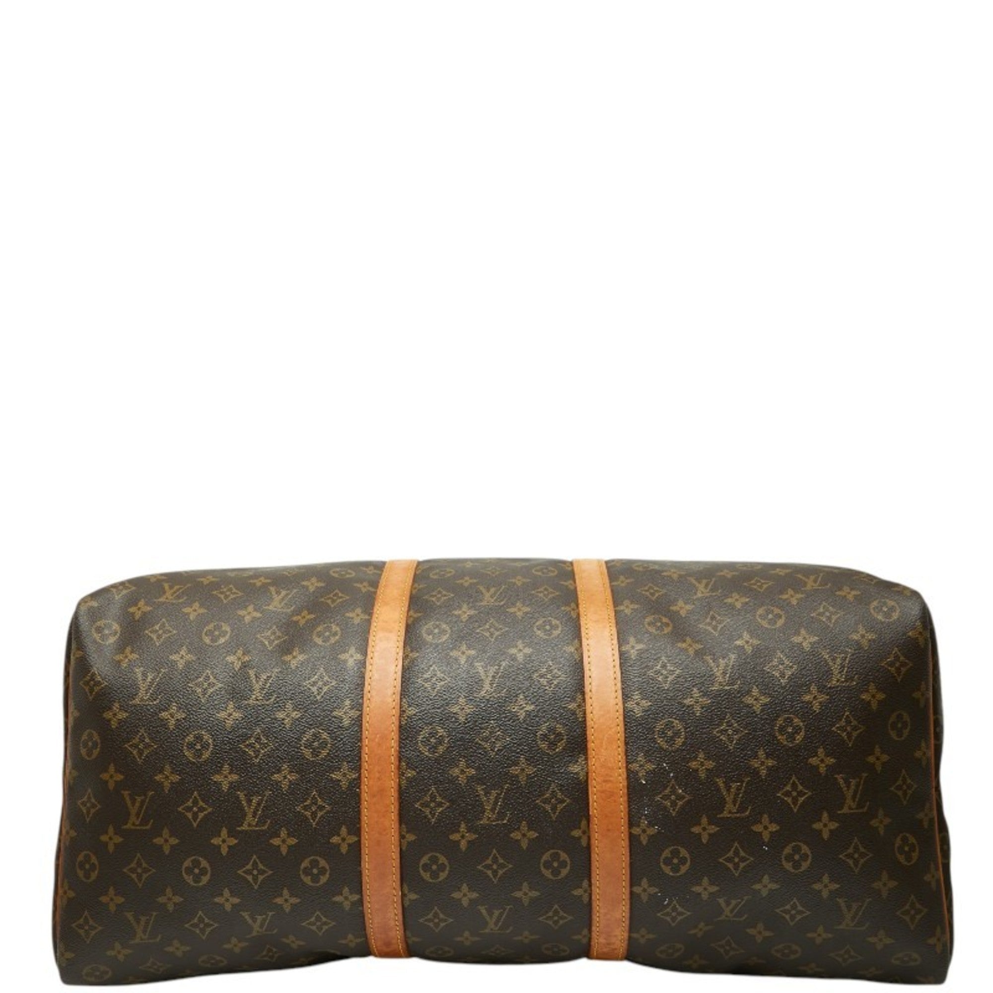 Louis Vuitton Brown Pvc Leather Boston Bag (Pre-Owned)