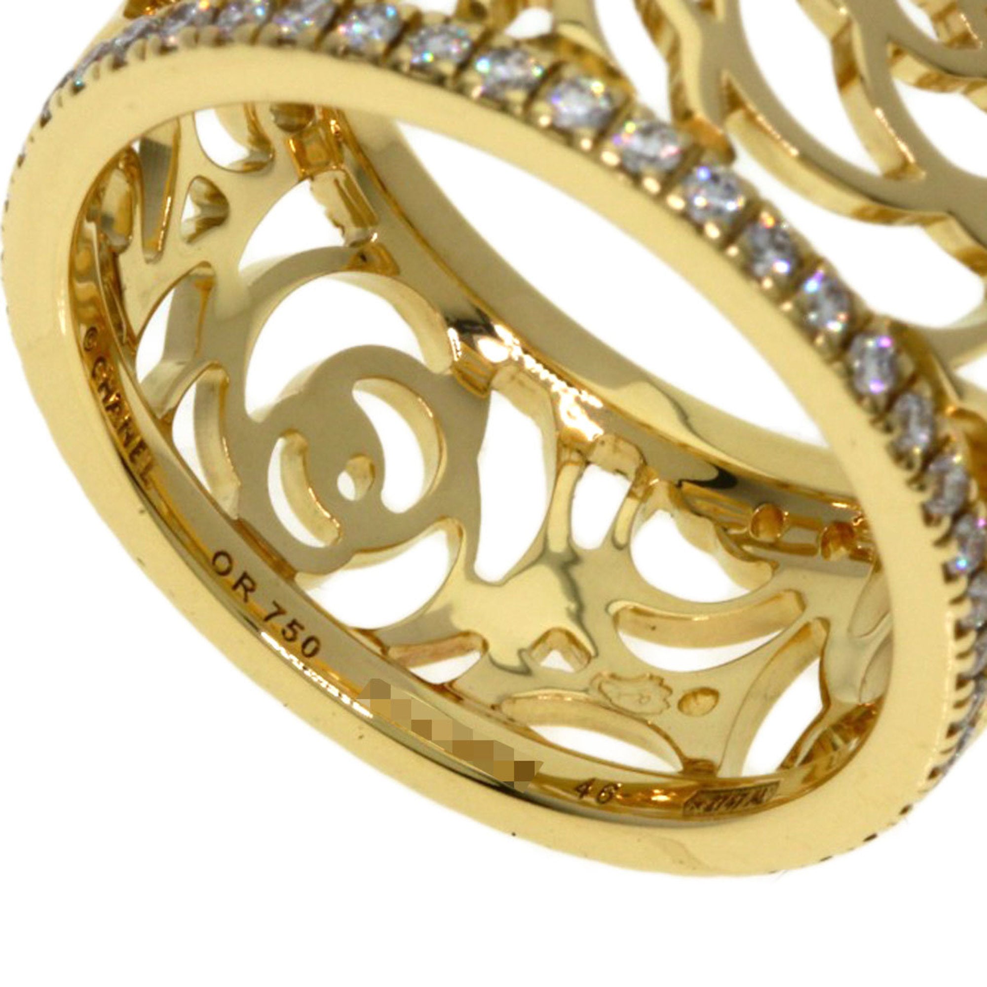 Chanel Camellia Yellow Band Ring (Pre-Owned)
