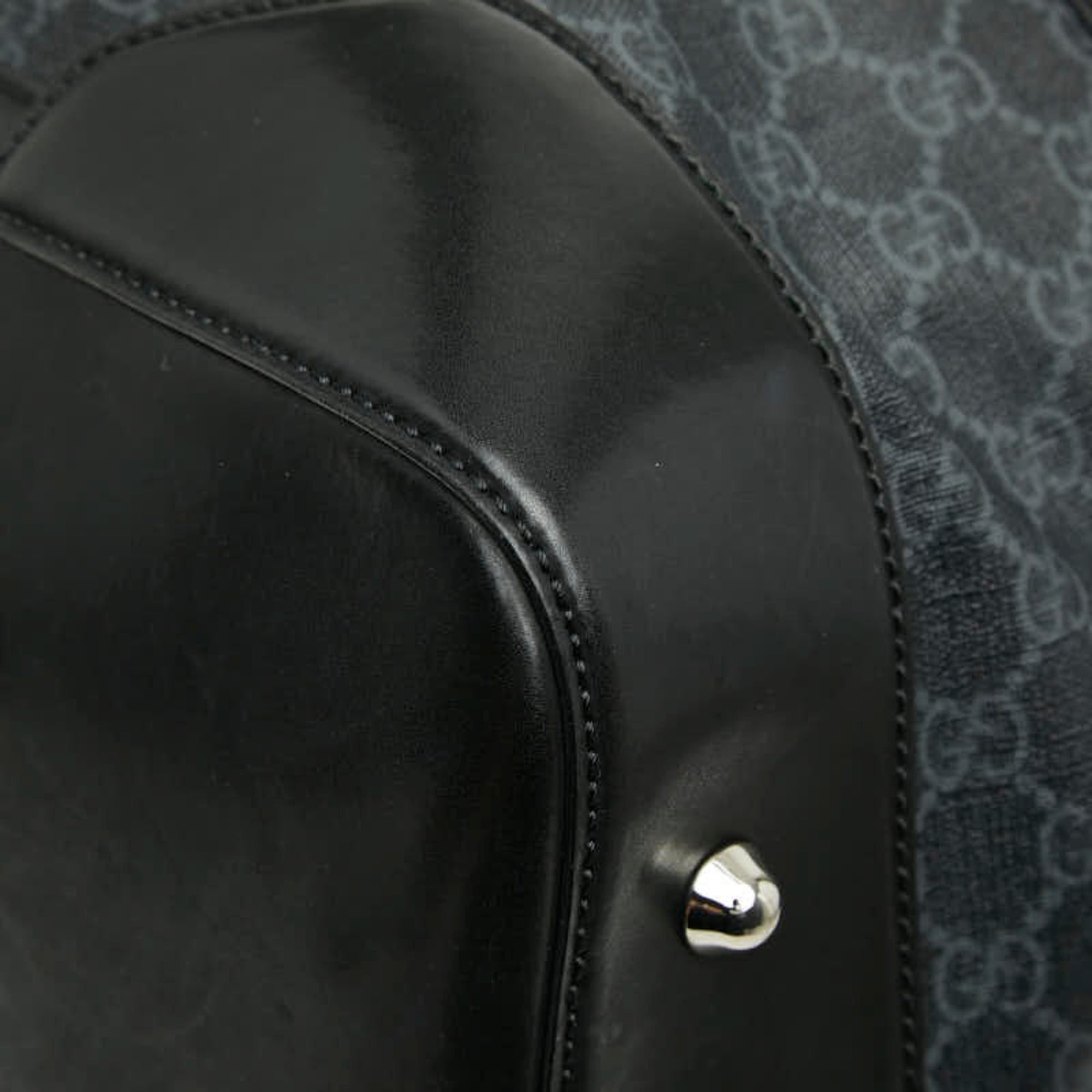 Gucci Black Pvc Leather Boston Bag Shoulder Bag (Pre-Owned)