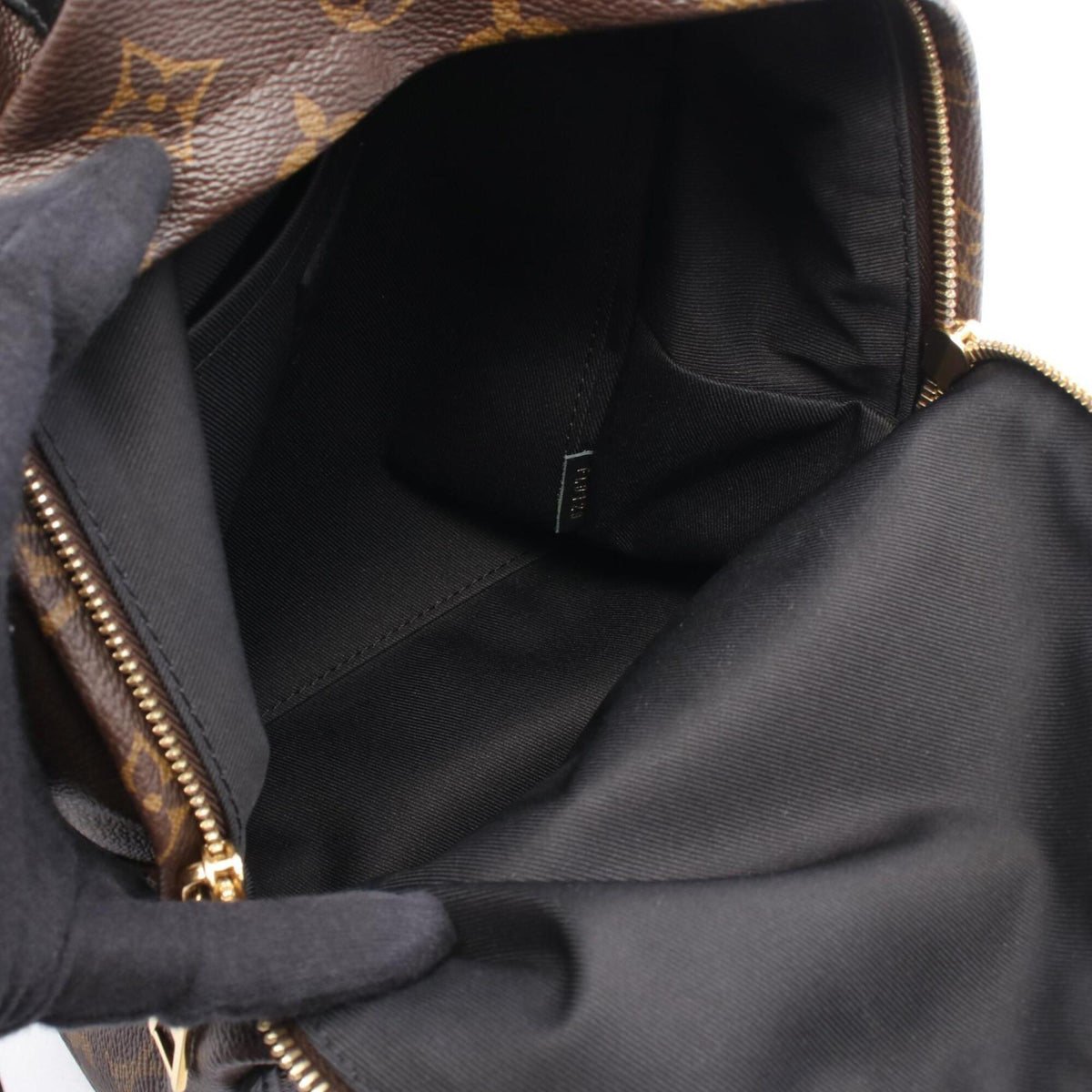 Louis Vuitton Black Brown Monogram Monogram Leather Backpack (Pre-Owned)