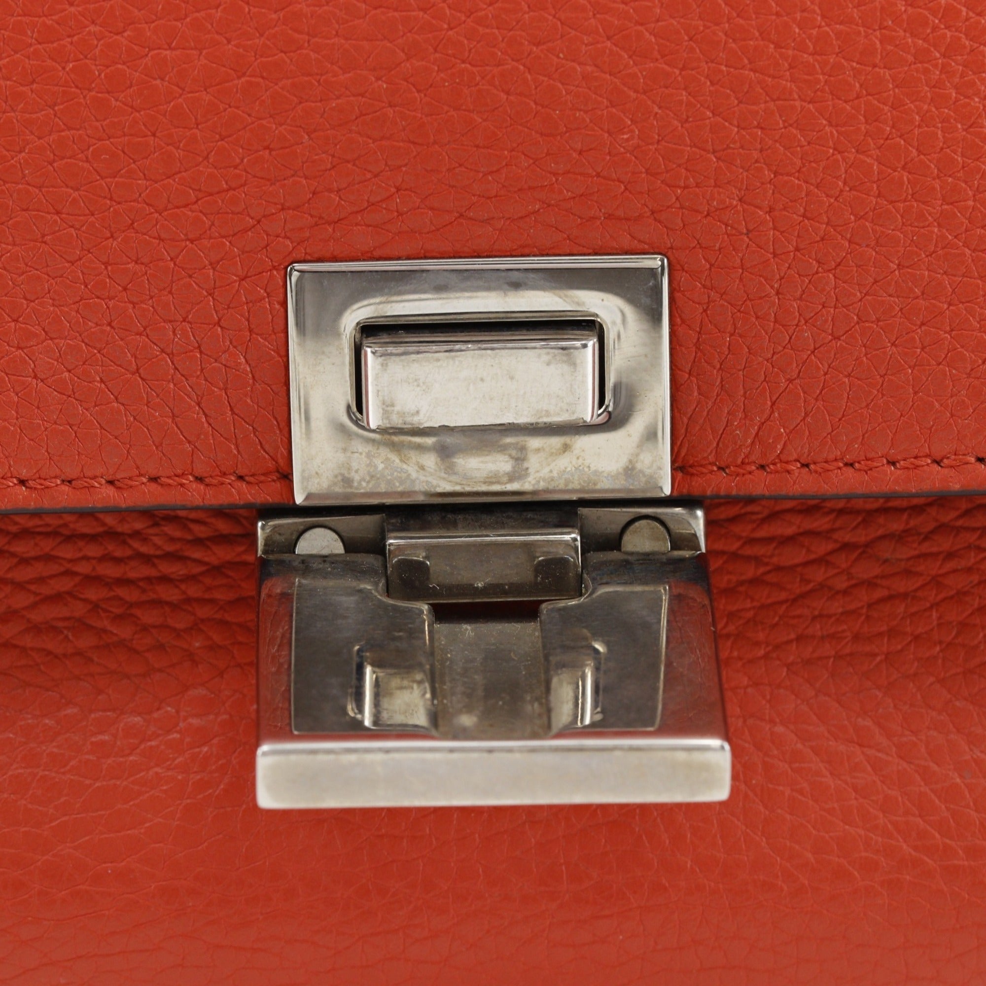 Celine Orange Leather Handbag (Pre-Owned)