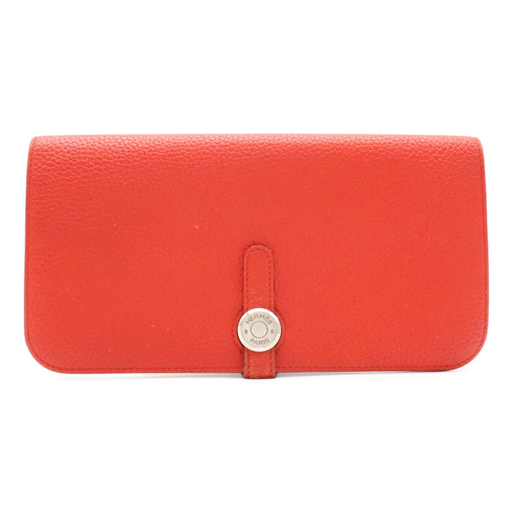 Hermes Togo Leather Long Wallet (Bi-Fold) (Pre-Owned)