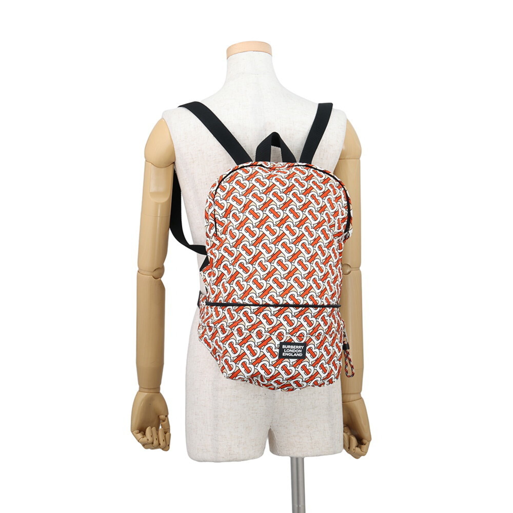 Burberry Beige Orange White Nylon Backpack Handbag Sling Bag (Pre-Owned)