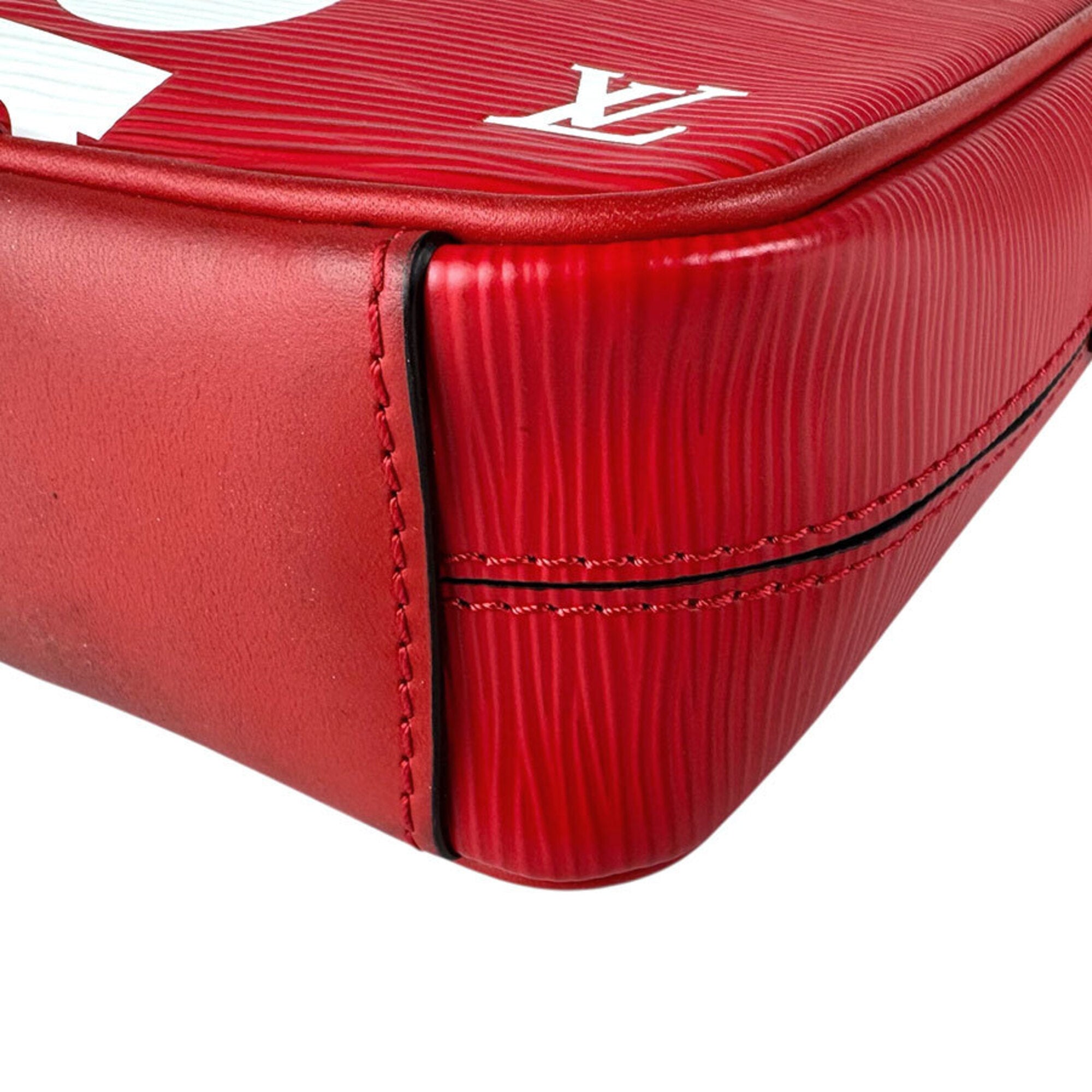Louis Vuitton Red Color Epi Leather Shoulder Bag (Pre-Owned)