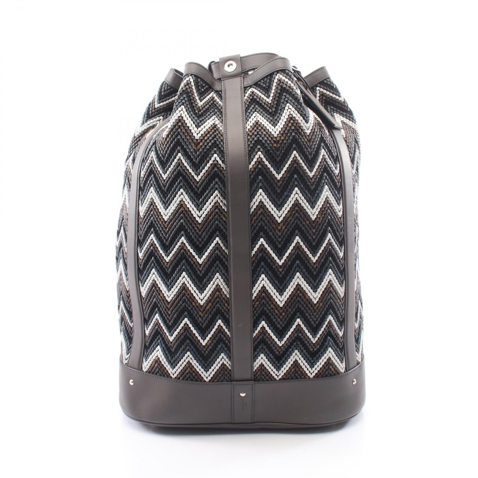 Louis Vuitton Gray Multi-Color Coated Canvas Leather Backpack Handbag (Pre-Owned)