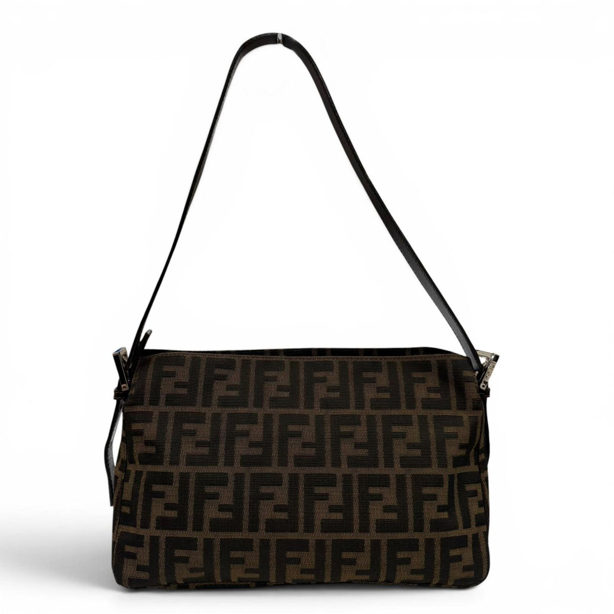 Fendi Brown Leather Shoulder Bag (Pre-Owned)