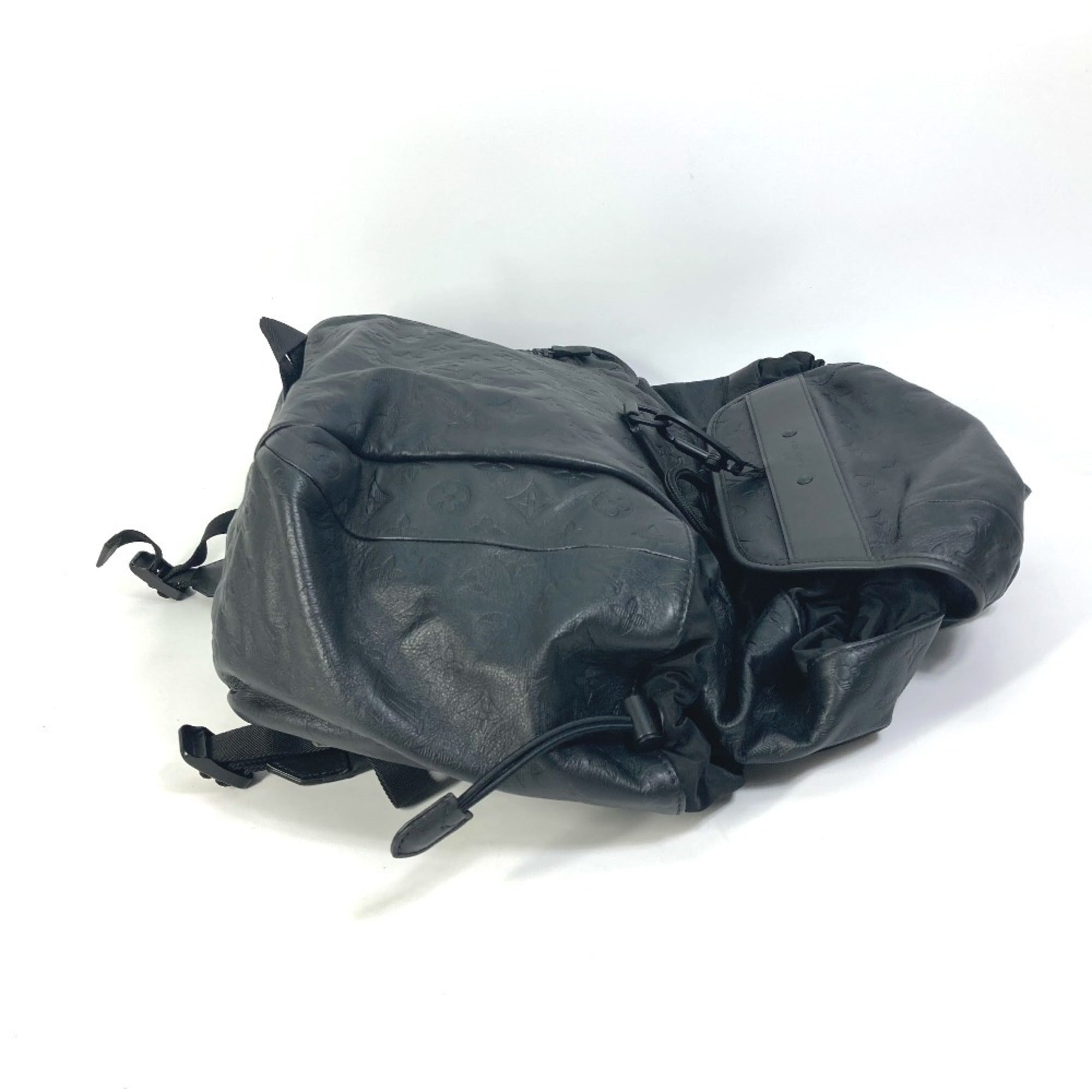 Louis Vuitton Black Leather Backpack (Pre-Owned)