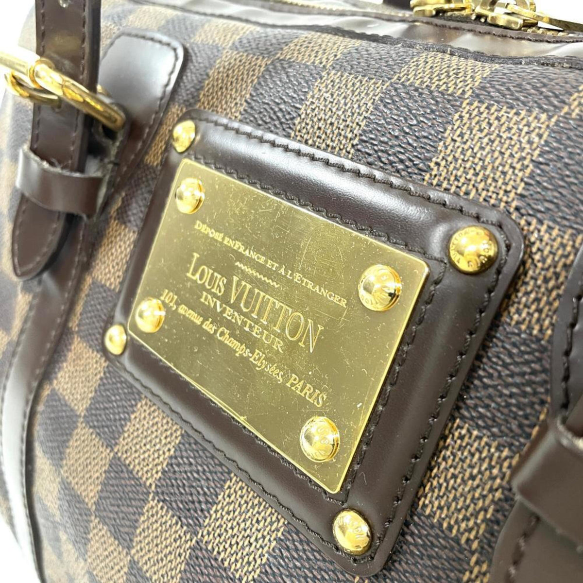 Louis Vuitton Brown Damier Canvas Ebene Handbag (Pre-Owned)