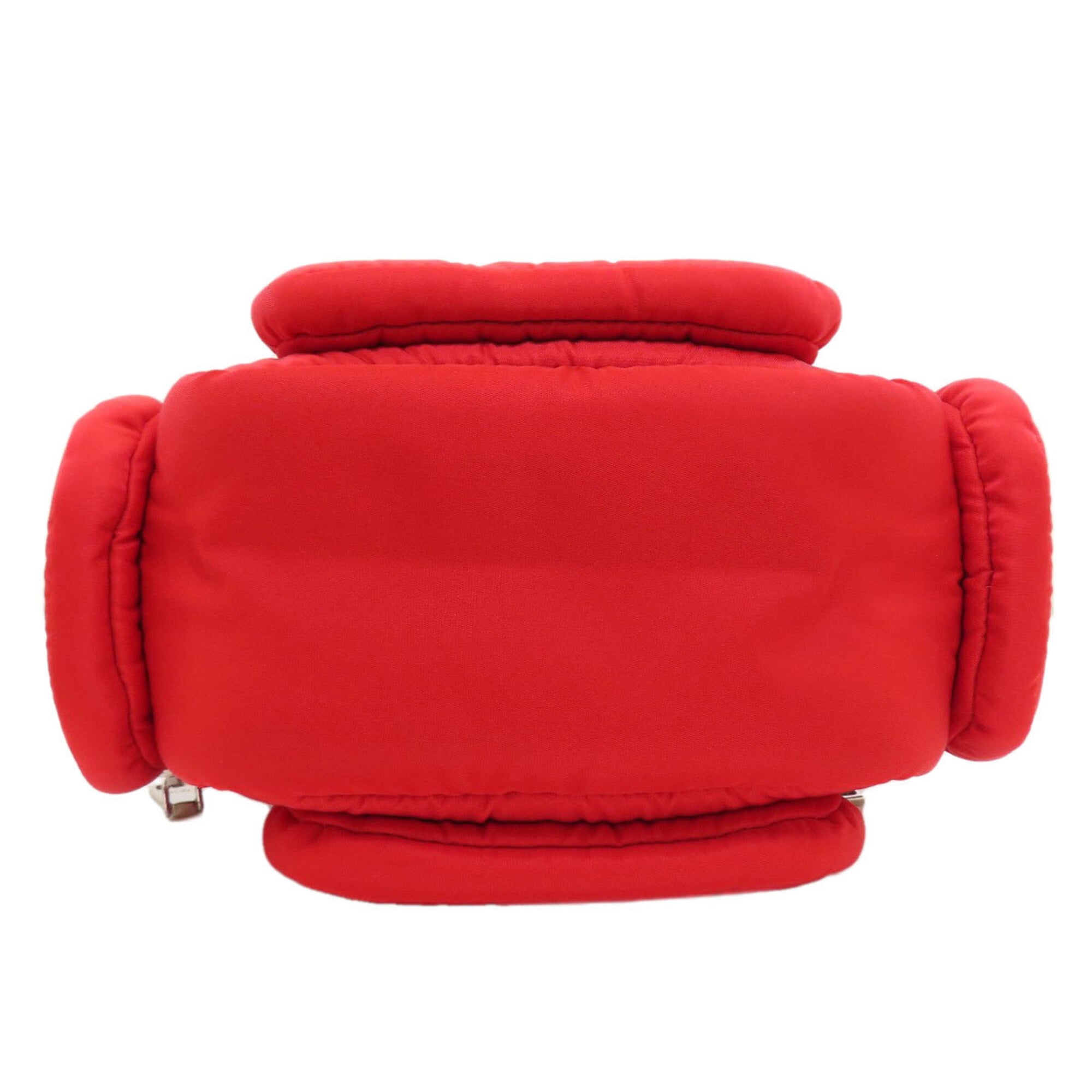 Prada Red Color Nylon Handbag (Pre-Owned)