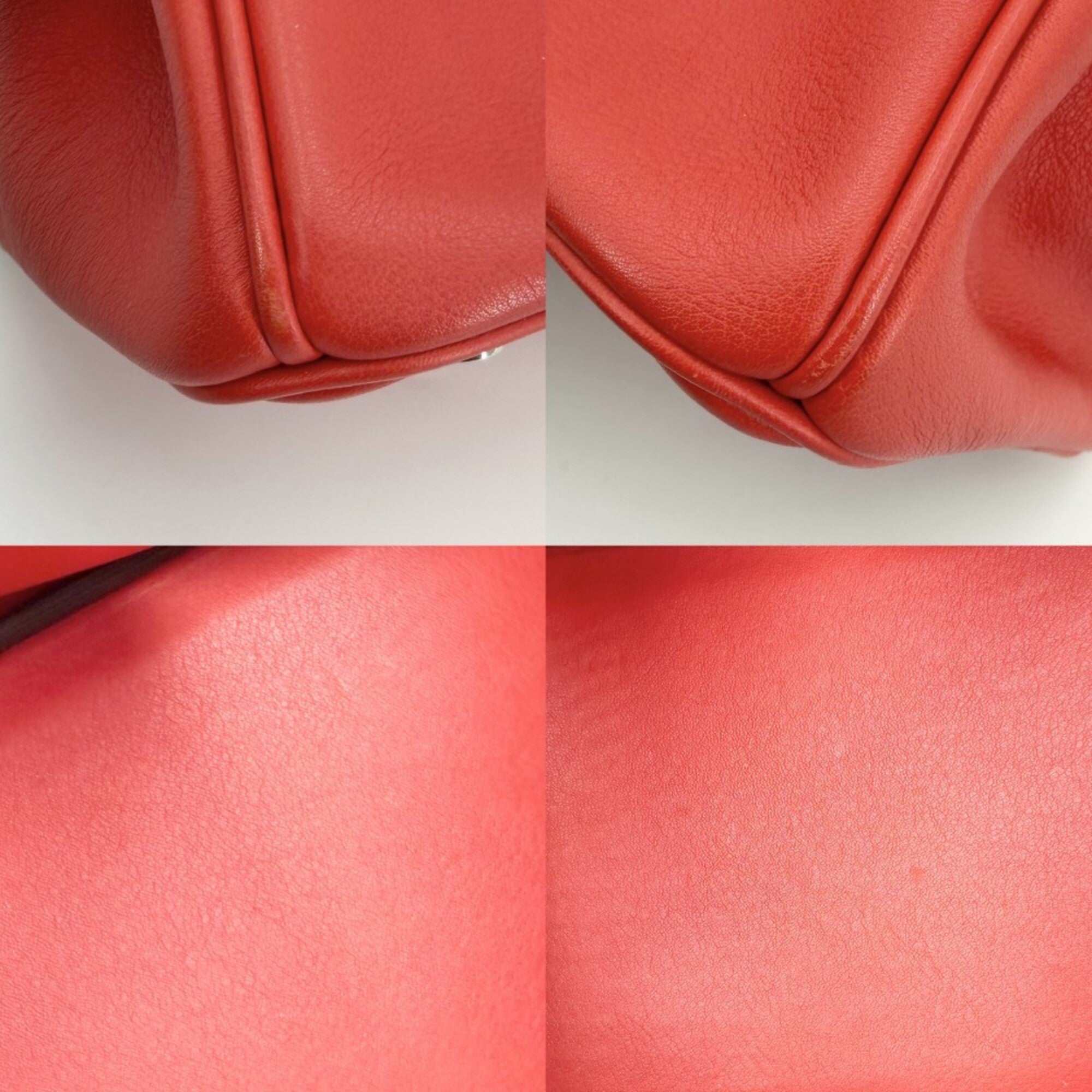 Hermes Red Color Swift Leather Handbag (Pre-Owned)