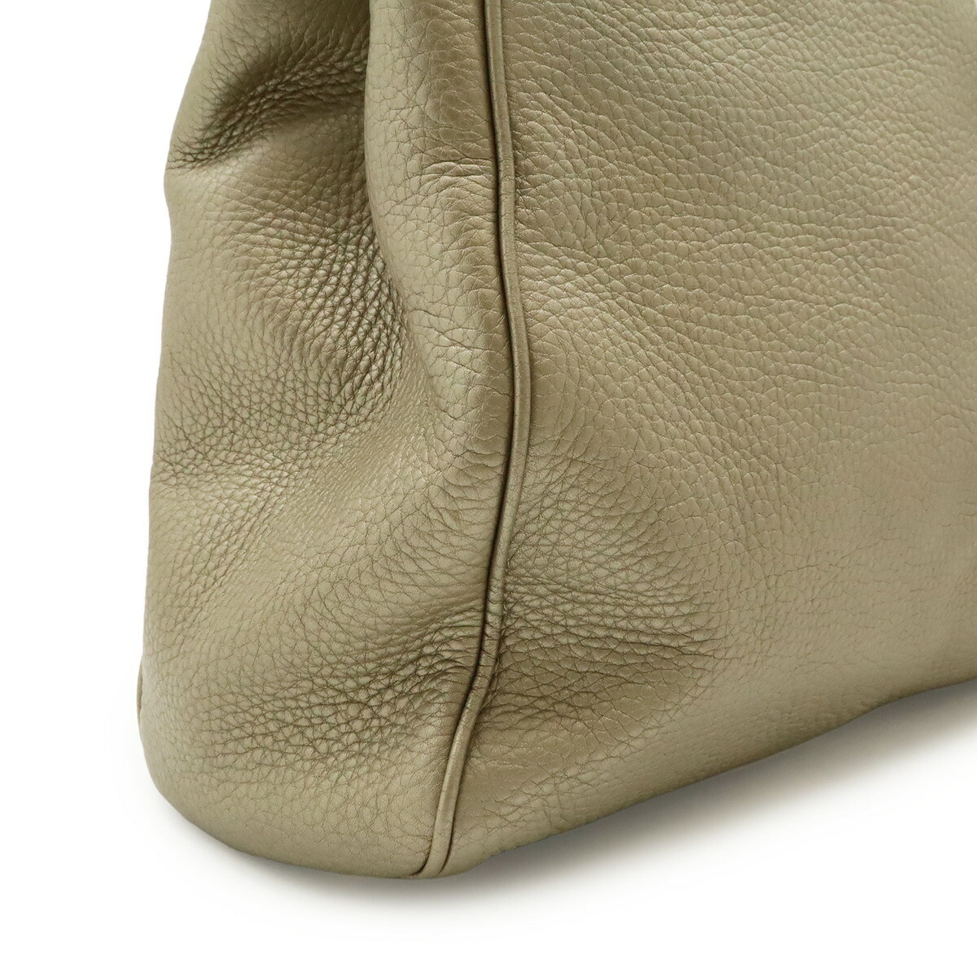 Gucci Champagne Gold Bamboo Leather Handbag Shoulder Bag (Pre-Owned)