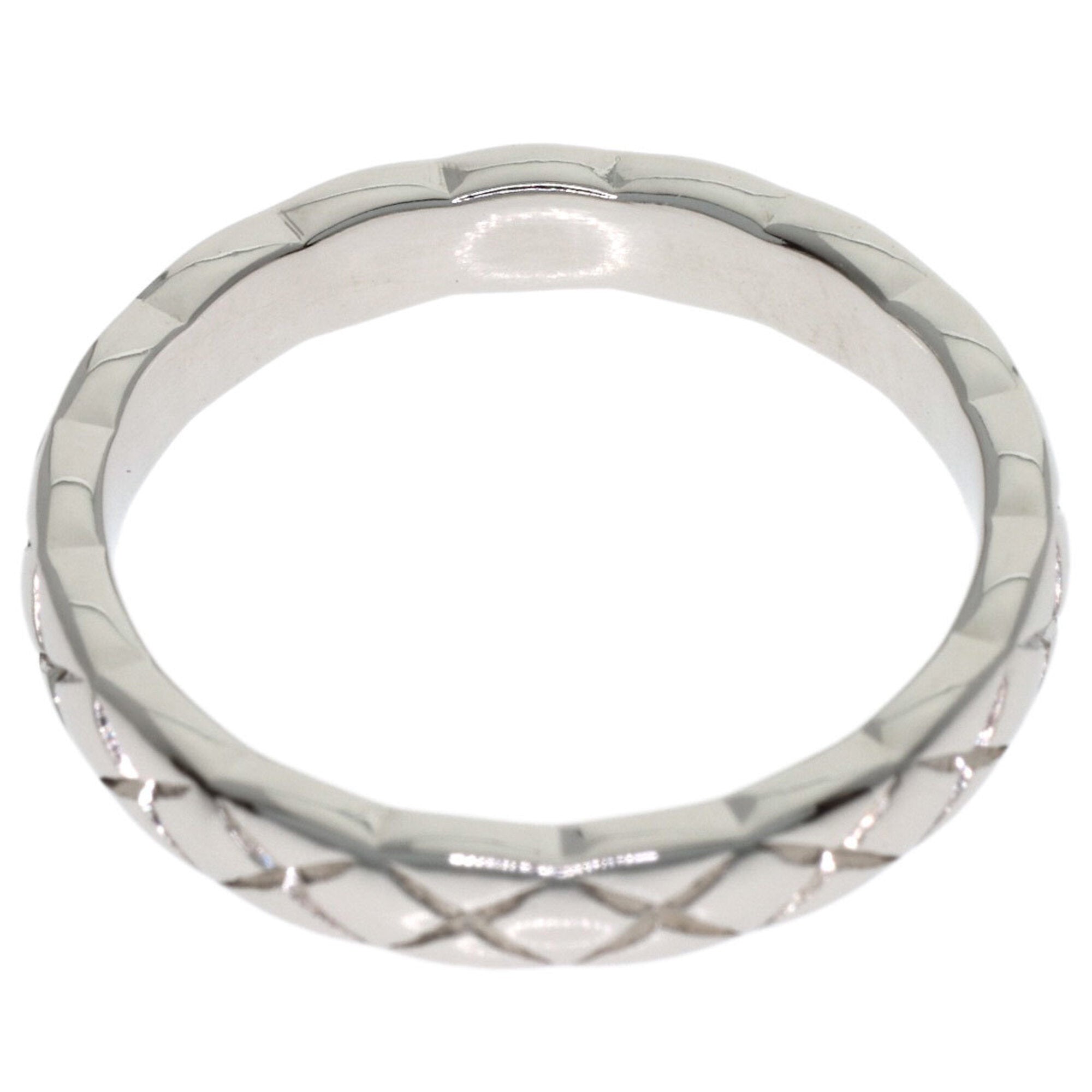 Chanel Platinum 950 Band Ring (Pre-Owned)