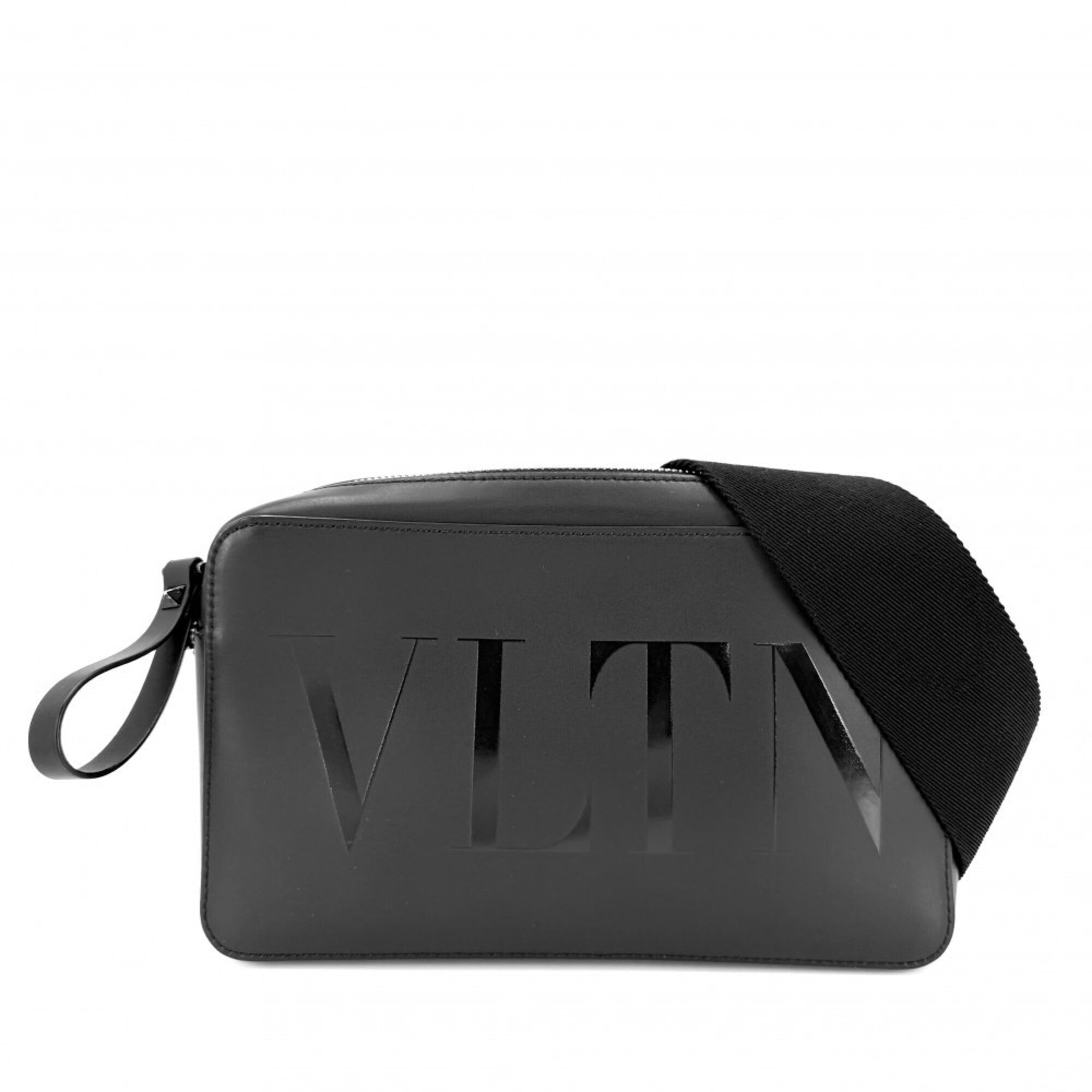 Valentino Garavani Black Leather Shoulder Bag (Pre-Owned)