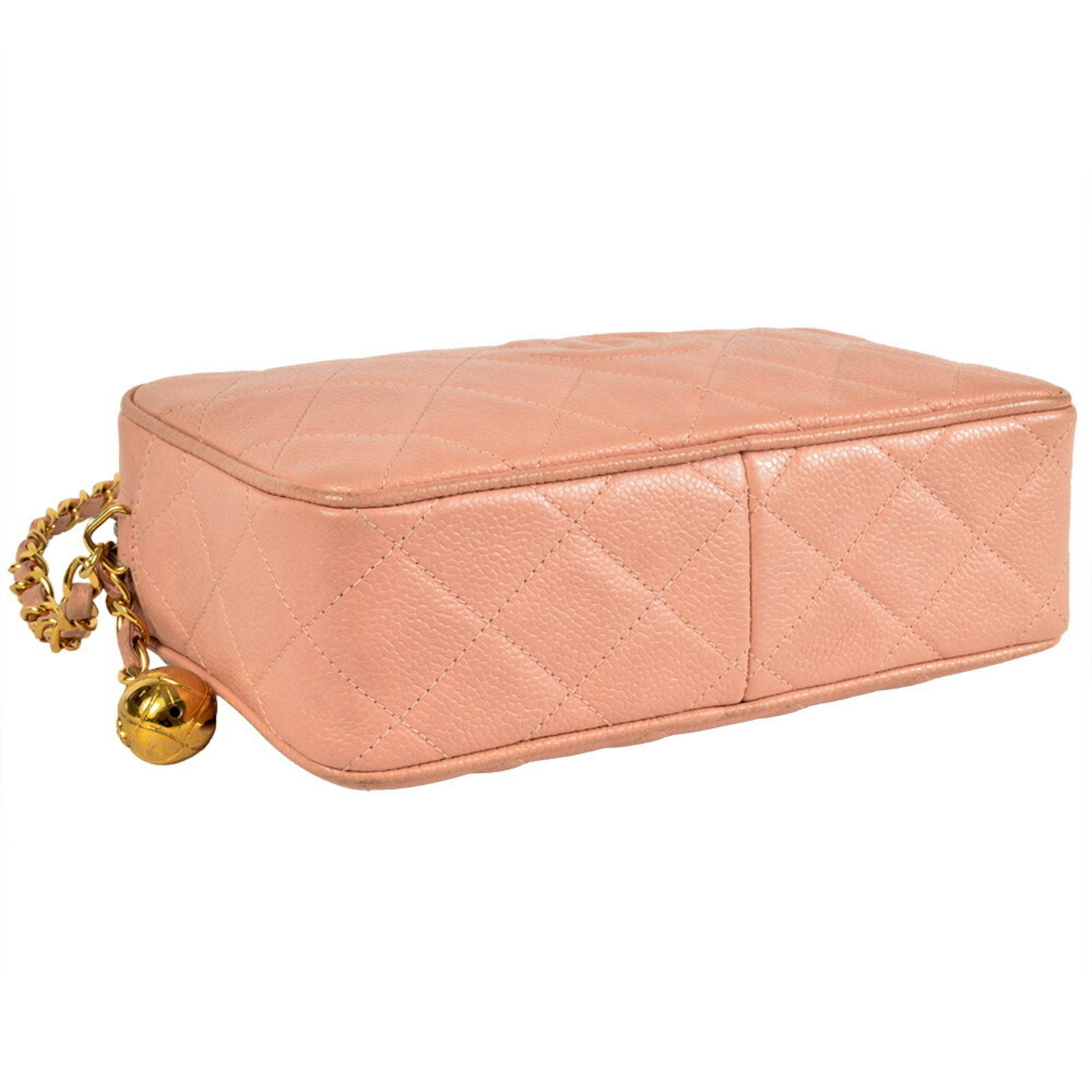 Chanel Pink Grained Calfskin Shoulder Bag (Pre-Owned)