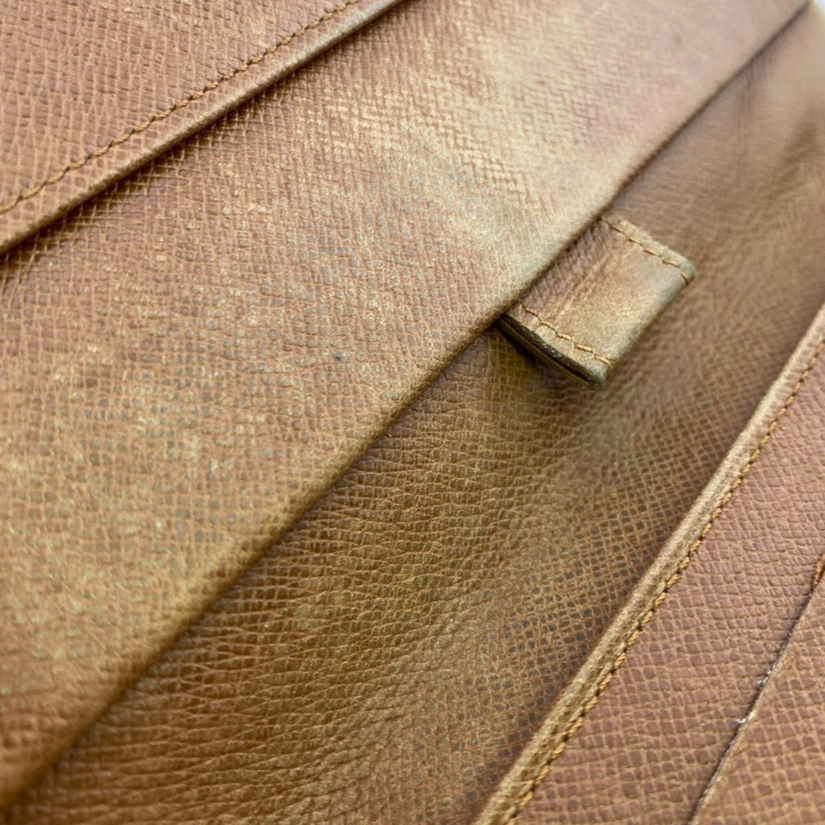 Louis Vuitton Brown Monogram Leather Wallet (Tri-Fold) (Pre-Owned)