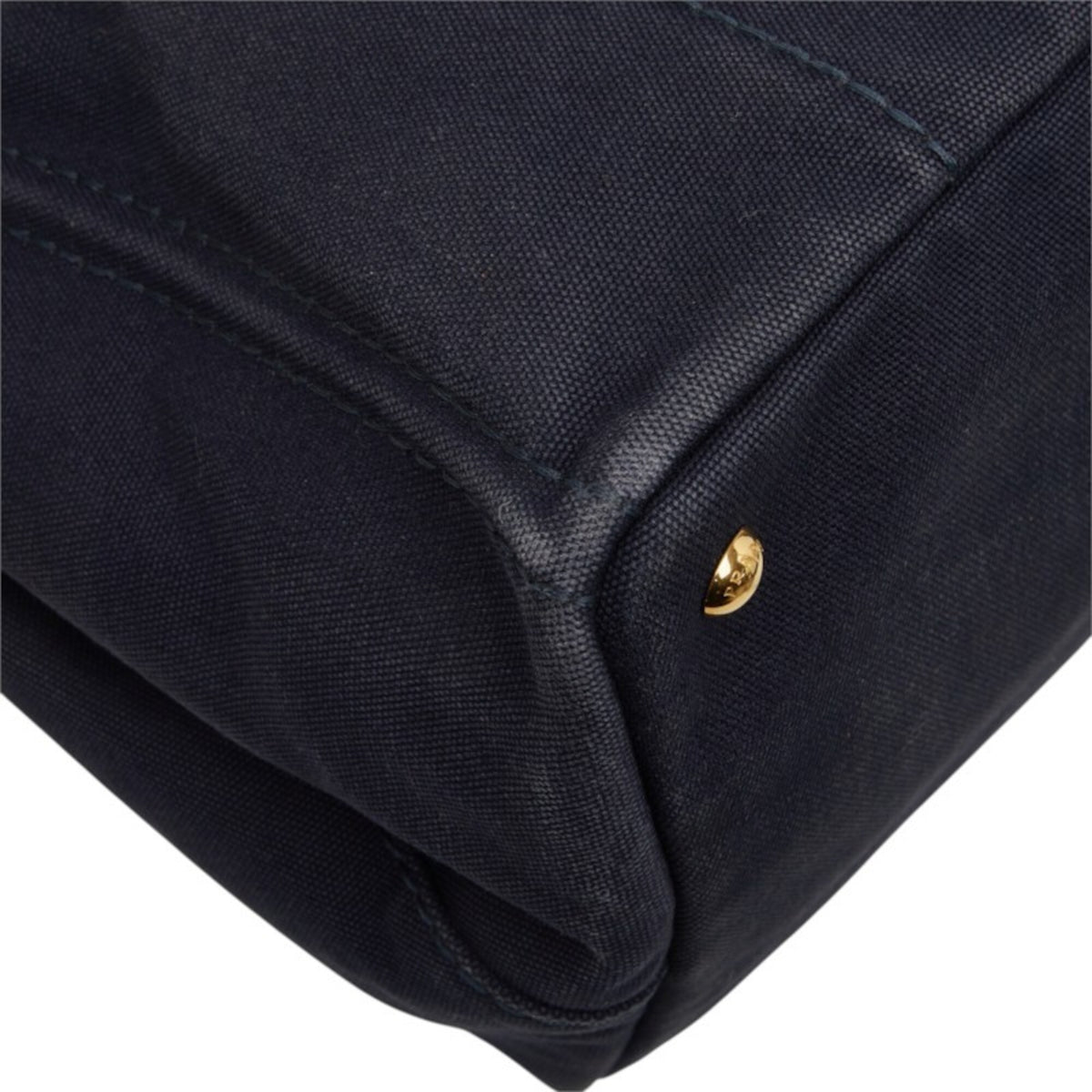 Prada Navy Canvas Handbag Shoulder Bag (Pre-Owned)