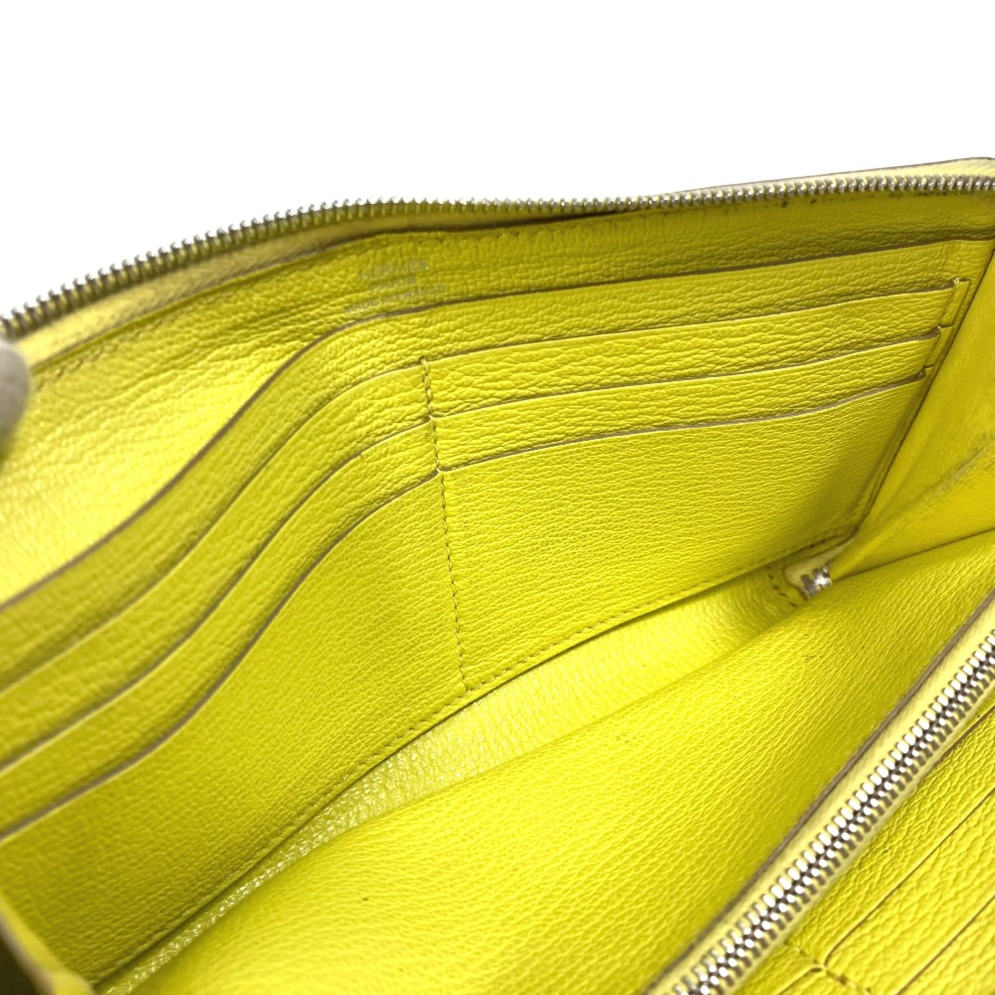 Hermes Yellow Leather Long Wallet (Bi-Fold) (Pre-Owned)