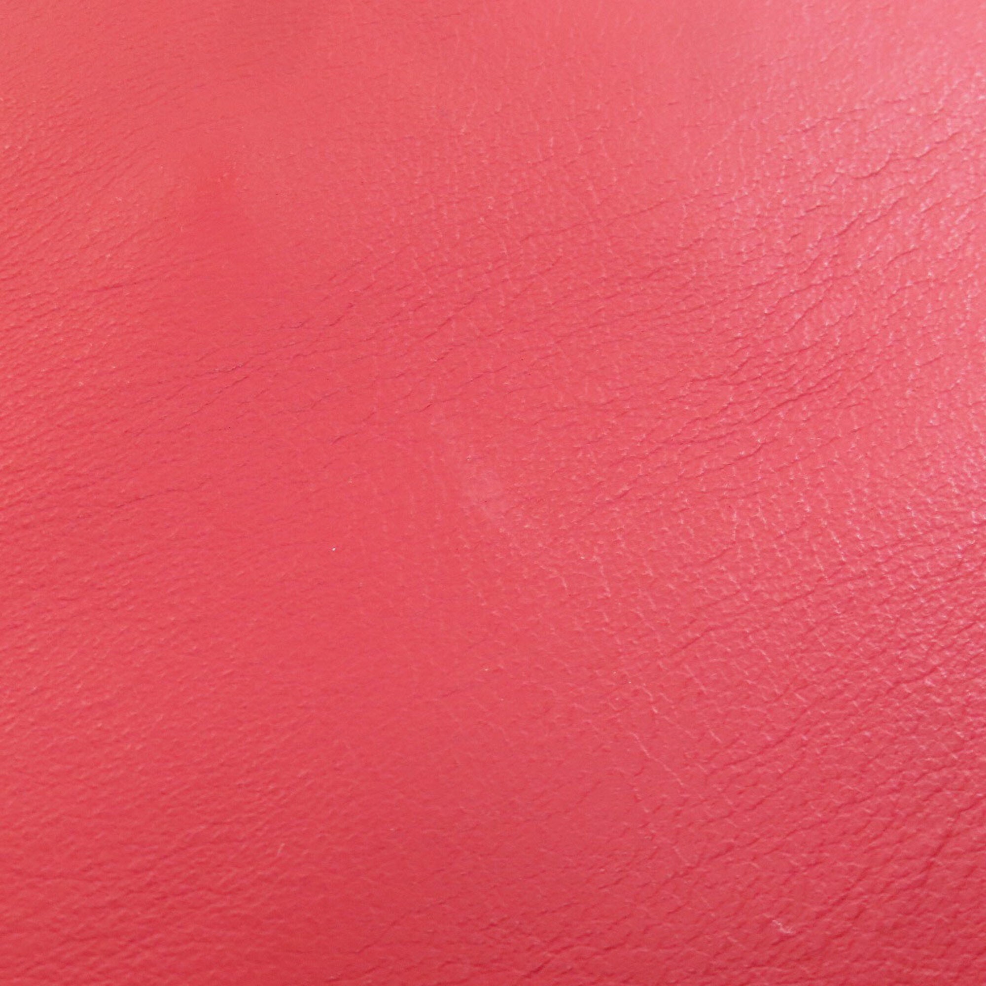 Fendi Beige Red Color Leather Handbag (Pre-Owned)